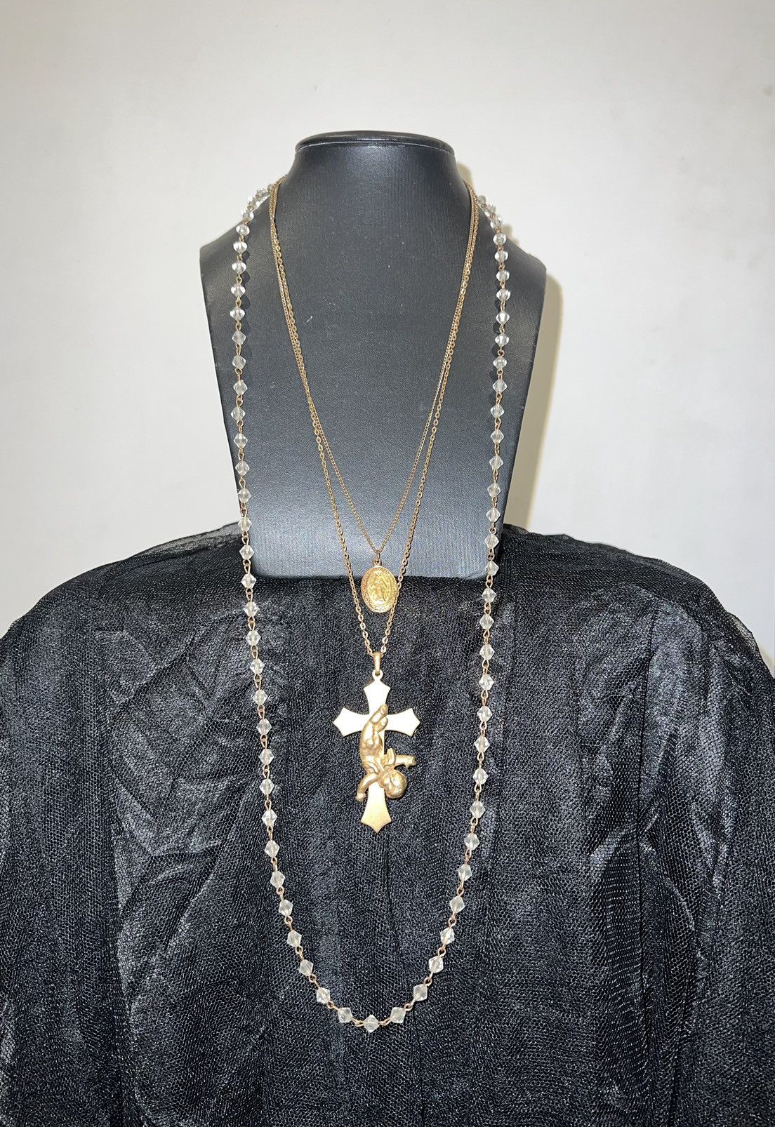 Japanese Brand Vintage Falling Angel Layered necklace 🧝🏻‍♀️ Size ONE SIZE - 2 Thumbnail