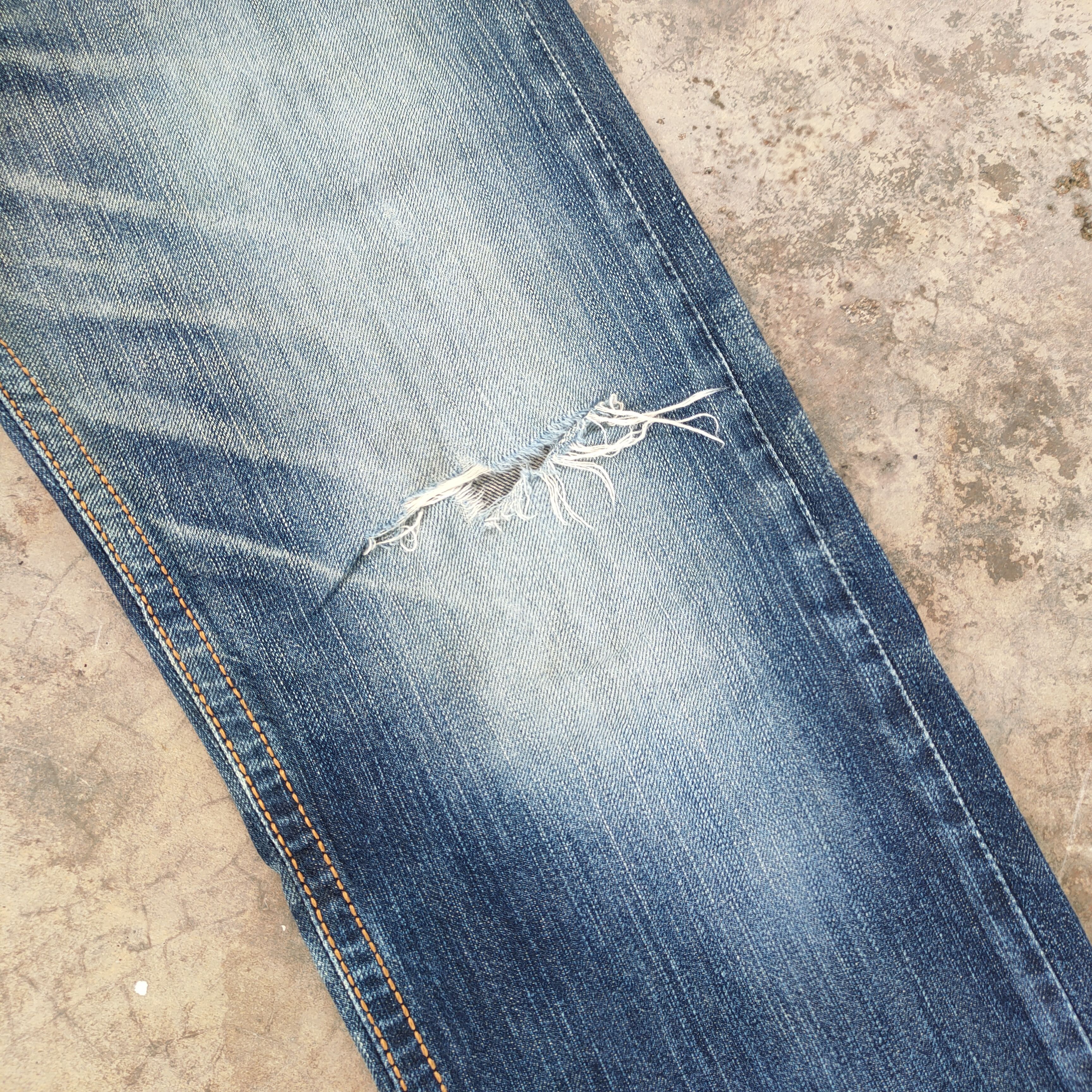 Edwin VINTAGE EDWIN EV FADED RIPPED JEANS DENIM PANTS Size US 30 / EU 46 - 5 Thumbnail