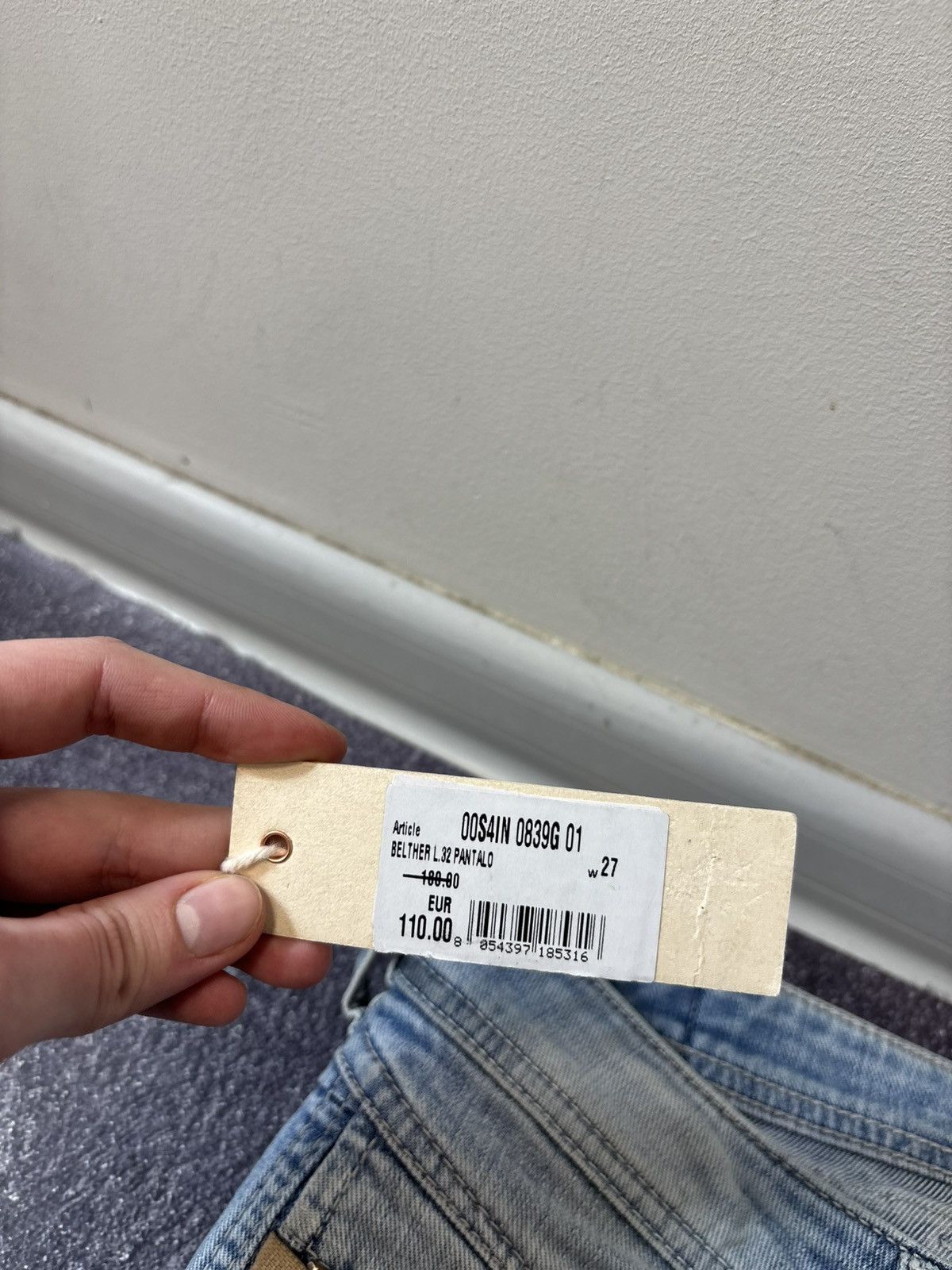 Diesel Diesel Belther NWT Men’s Regular Slim Tapered Denim Jeans Size US 27 - 8 Thumbnail