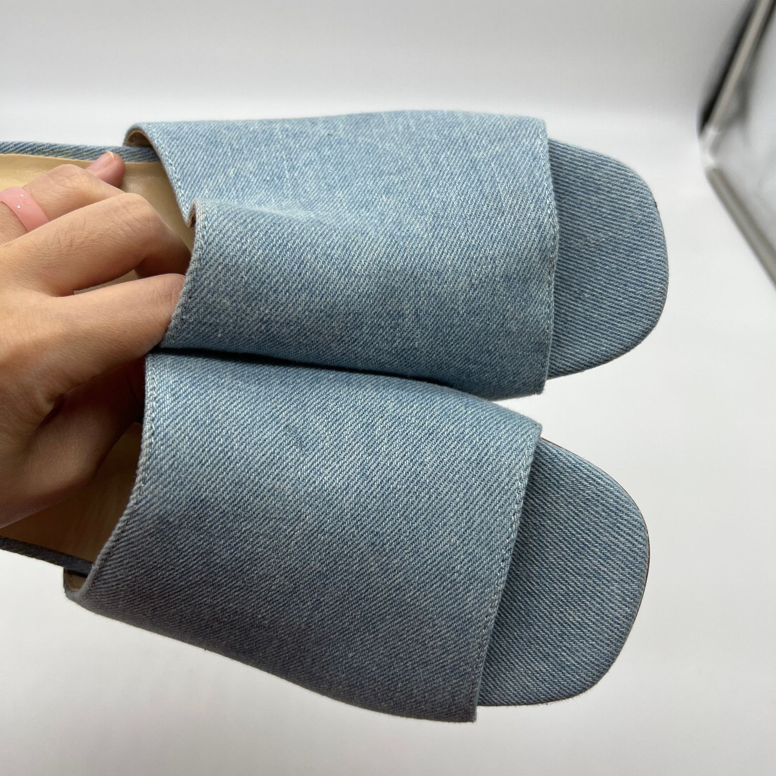 Other Nine West Women's Shoes Wylow Open Toe Size 9.5 Denim Blue Size US 9.5 / IT 39.5 - 12 Thumbnail