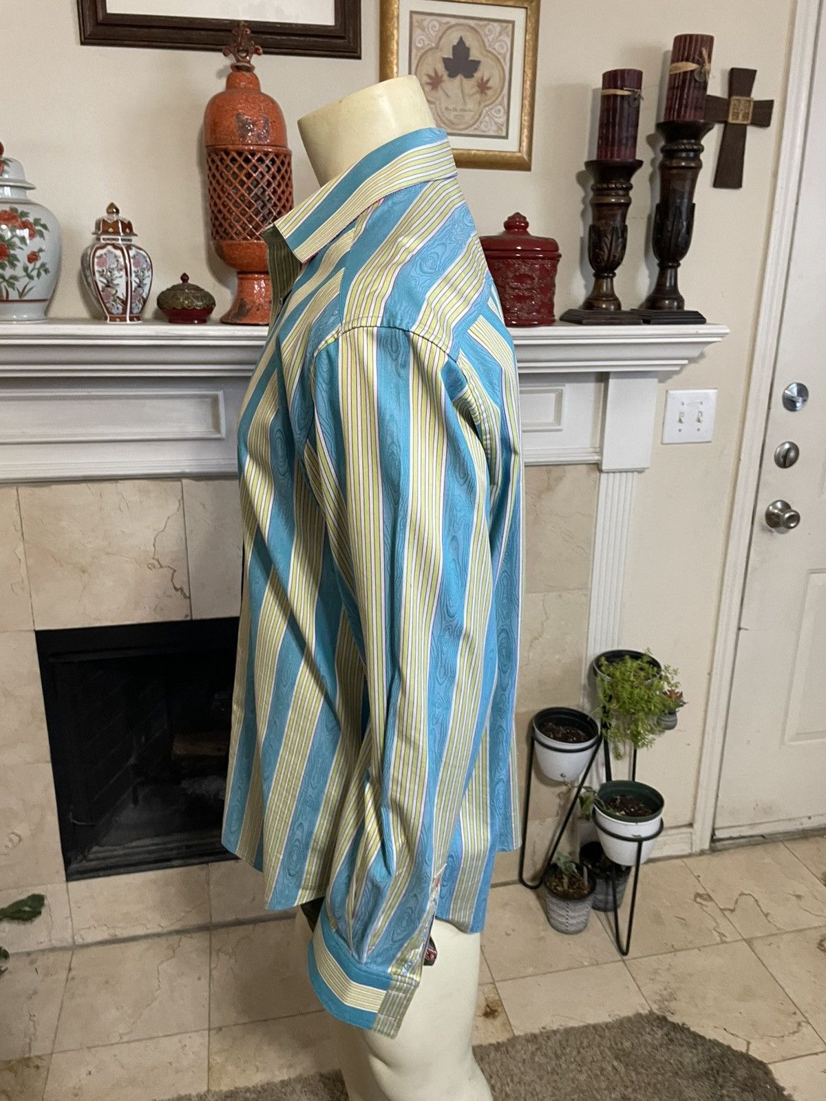 Robert Graham Striped Button front shirt Size US XL / EU 56 / 4 - 9 Thumbnail