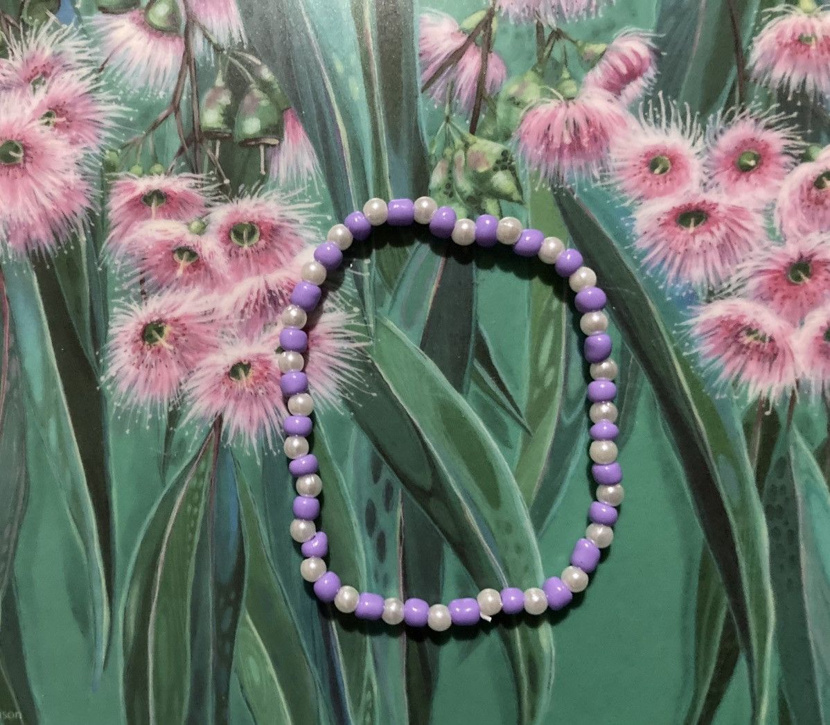 Other Lilac and faux pearl beaded bracelet Size ONE SIZE - 1 Thumbnail