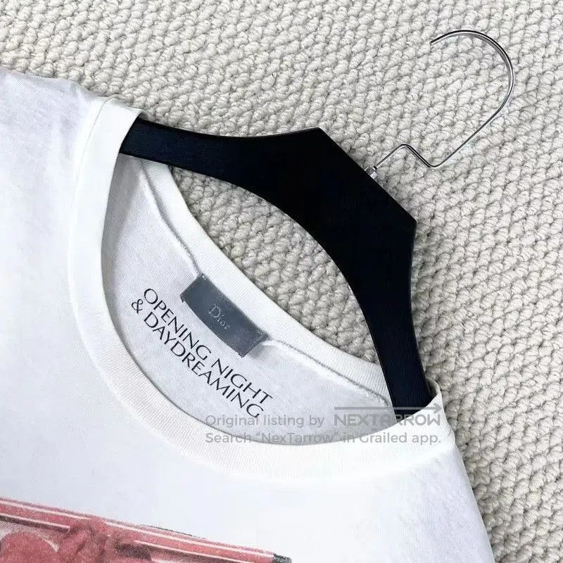 Dior Dior Spring/Fall White Cotton Graphic Tee . Size L / US 10 / IT 46 - 3 Thumbnail