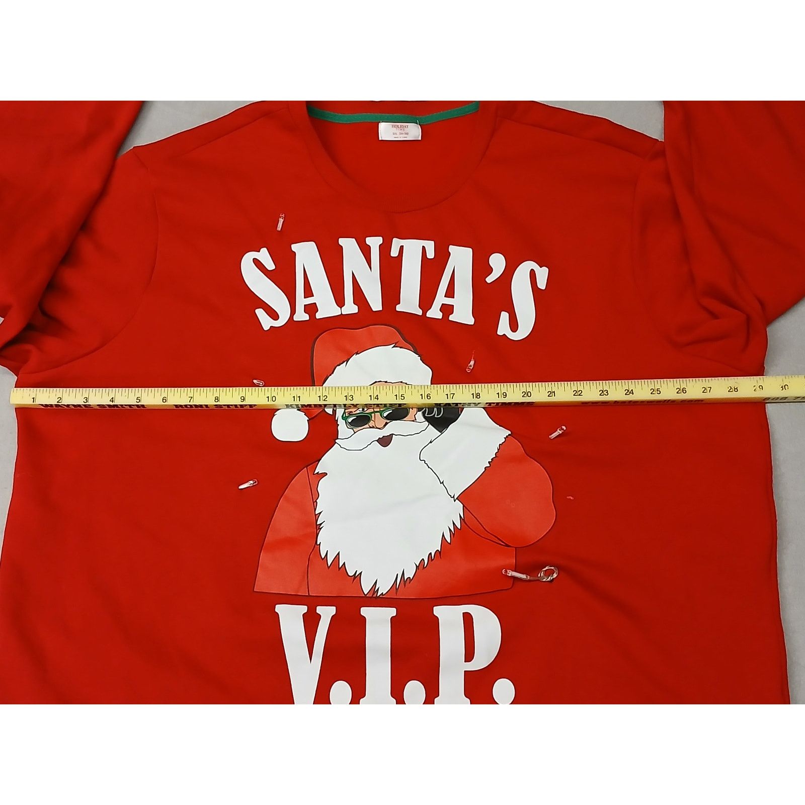 Other Holiday Time (3XL) Lite Up Red Crew Neck Pullover Sweatshirt Size US XXL / EU 58 / 5 - 5 Thumbnail