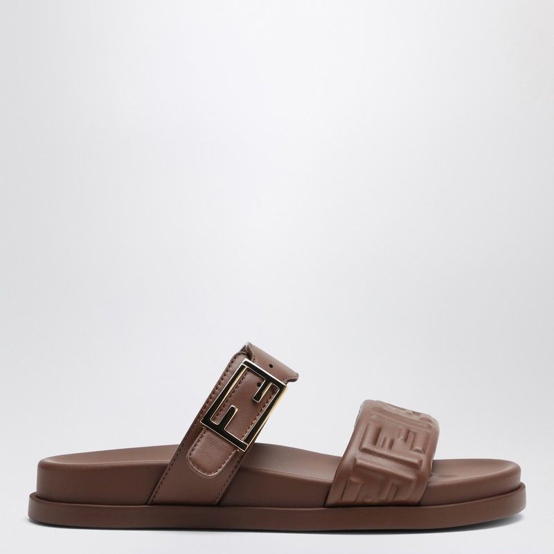 Fendi Fendi Slide Fendi Feel In Brown Nappa Size US 6.5 / IT 36.5 - 1 Thumbnail