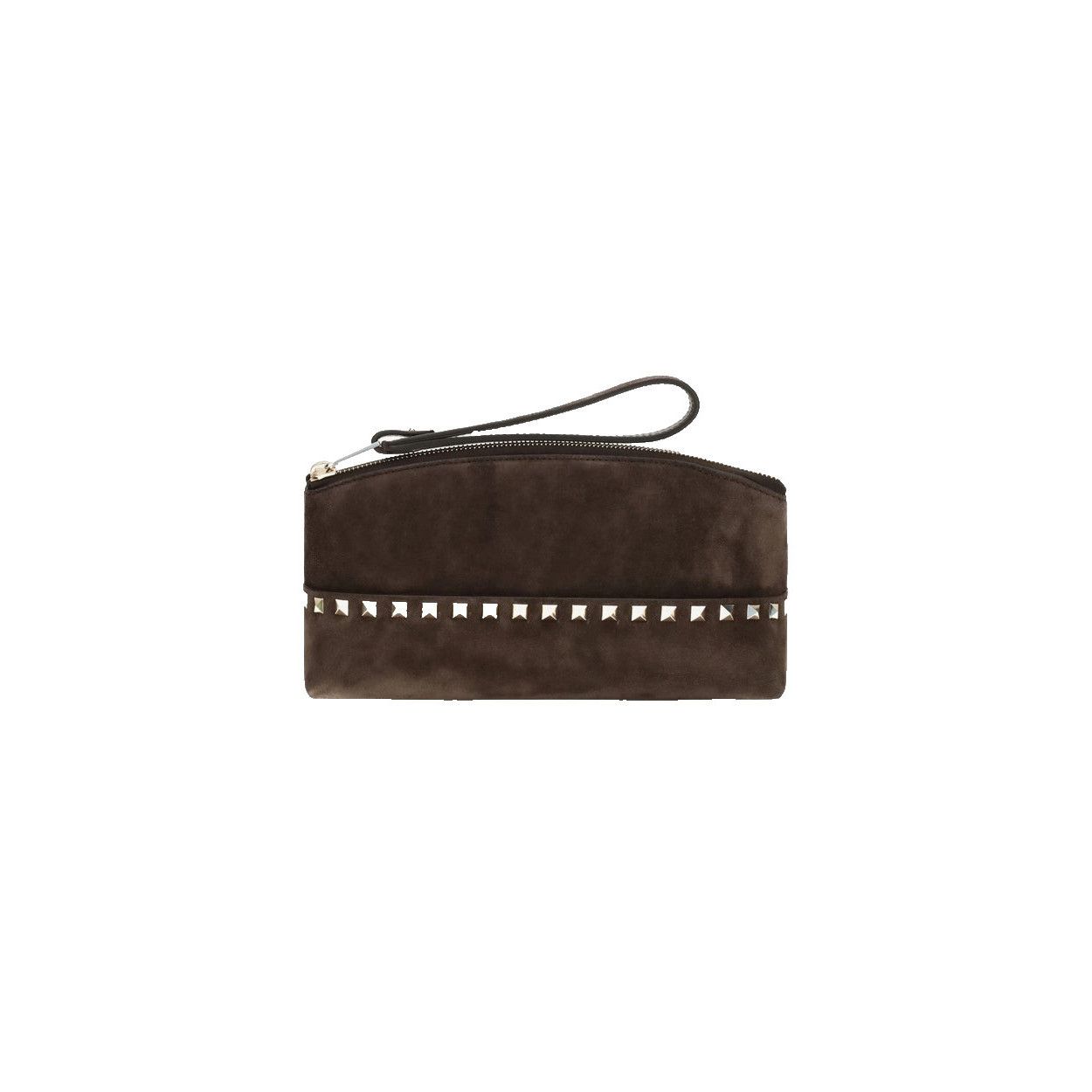 Valentino VALENTINO GARAVANI Brown Suede Studded Bag New & Authentic Size ONE SIZE - 1 Thumbnail