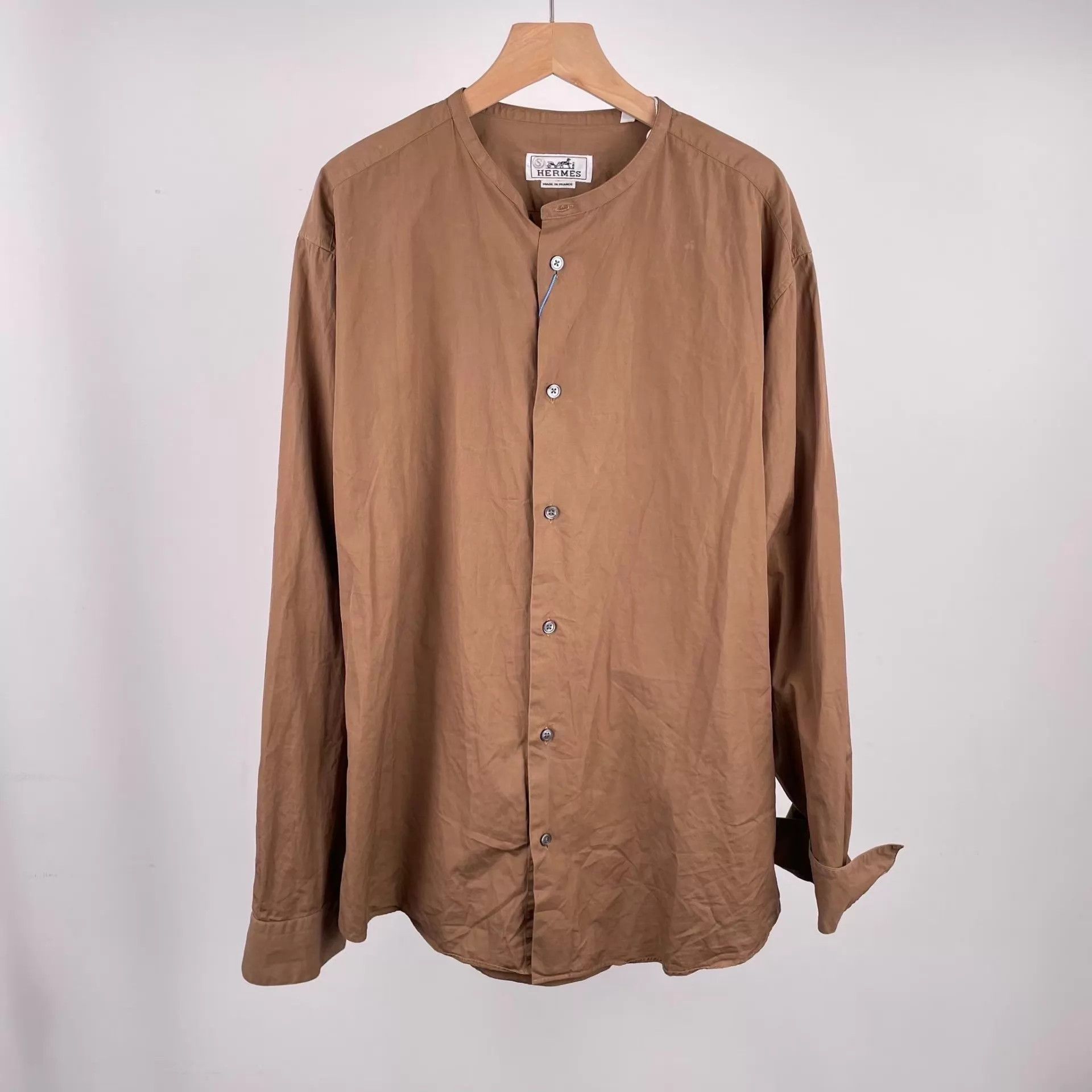 Hermes Hermes Brown Shirt 42 Size US L / EU 52-54 / 3 - 1 Thumbnail