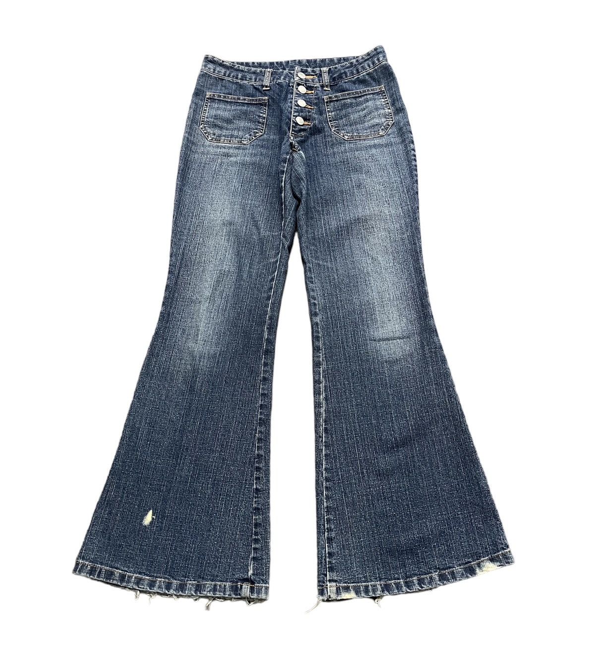 Tornado Mart Super Flare Jeans Bushpant low rise distressed F1 Size US 28 / EU 44 - 1 Thumbnail