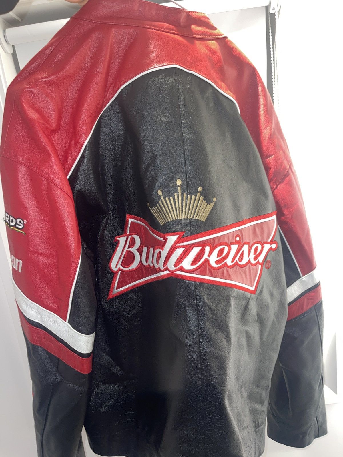 Wilsons Leather Budweiser NASCAR Leather Racing Jacket Size US L / EU 52-54 / 3 - 7 Thumbnail
