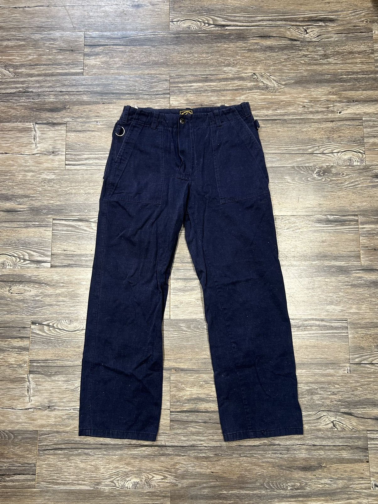 image of Vivienne Westwood Casual Suede Straight Leg Pants in Navy, Men's (Size 30)