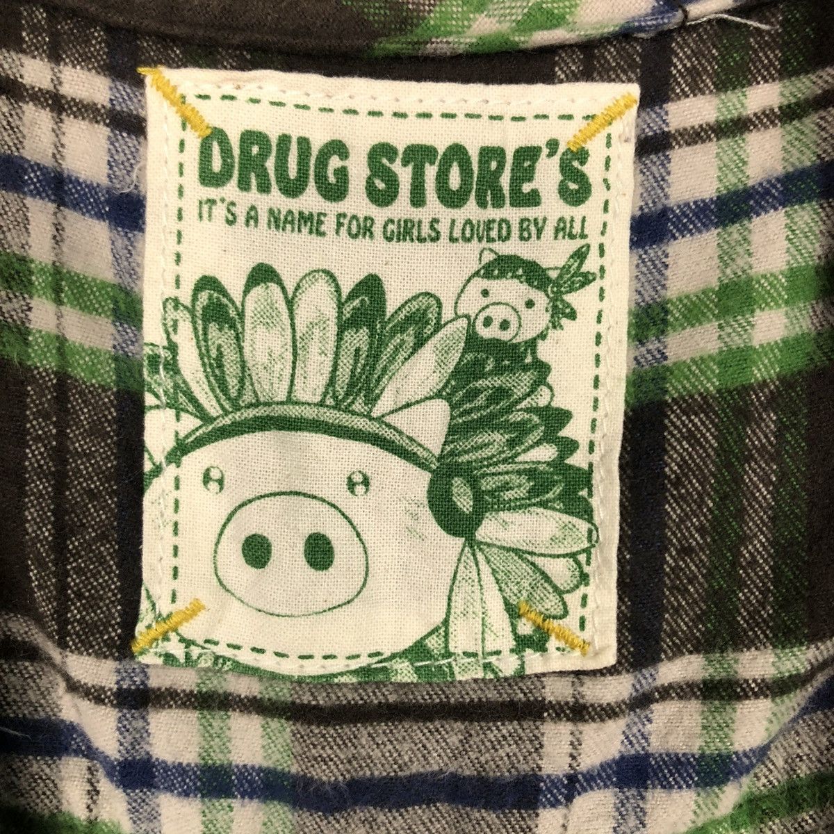 Hysteric Glamour 🔥VINTAGE BIKER JACKET HOODIE TARTAN DESIGN DRUG STORE’S Size US M / EU 48-50 / 2 - 22 Thumbnail