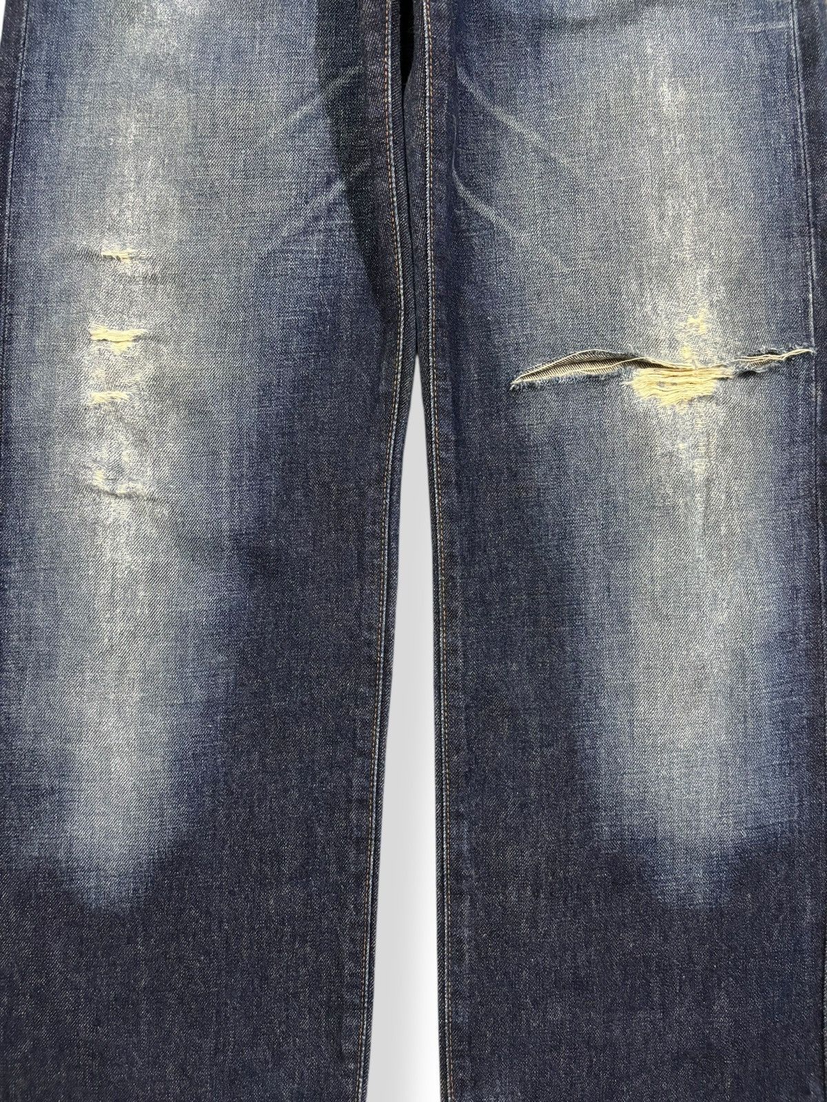 Wrangler Vintage Wrangler Selvedge Blue Wash Baggy Distressed Jeans Size US 29 - 7 Thumbnail