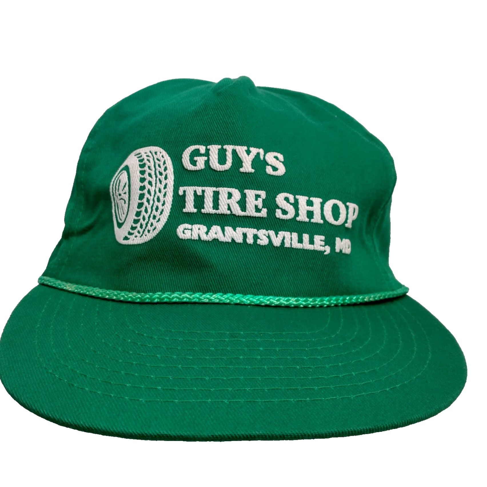 Vintage VINTAGE Mohr's Baseball Cap Men Adjustable Green Grant s ville Maryland Tire Shop Auto Tires Theme Cotton Polyester Canvas Size ONE SIZE - 2 Thumbnail