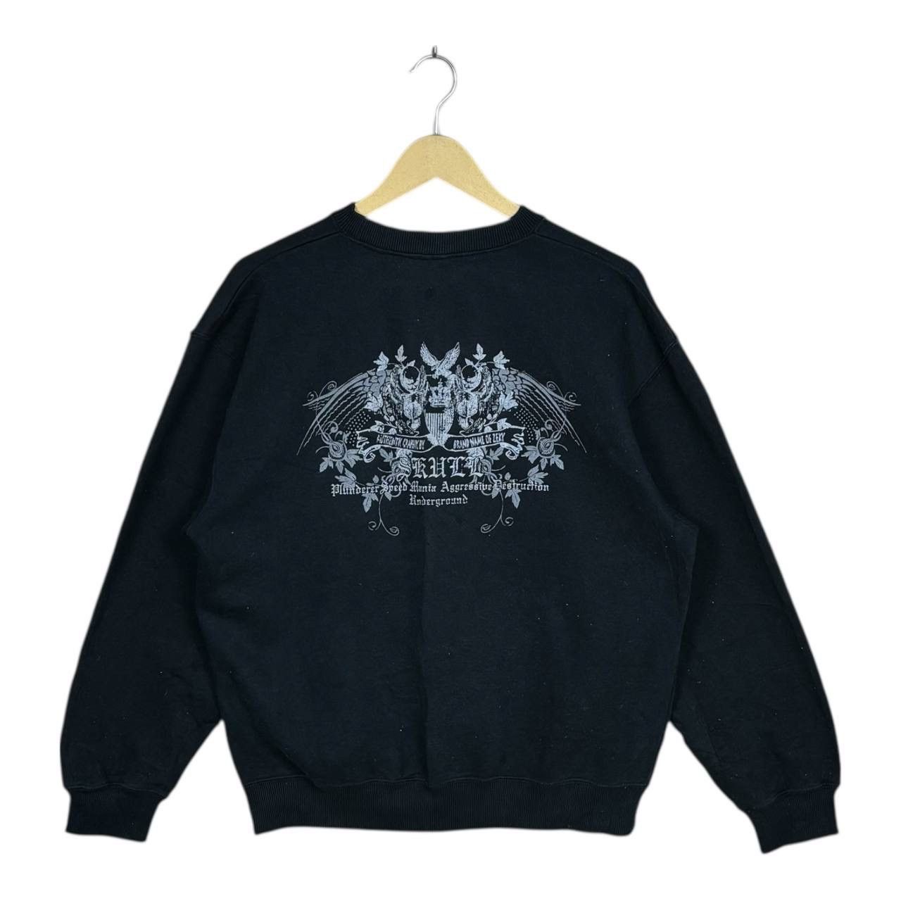 Japanese Brand Zeky Skull Wings Sweatshirt Y2K Japanese Streetwear Size L Size US L / EU 52-54 / 3 - 1 Thumbnail