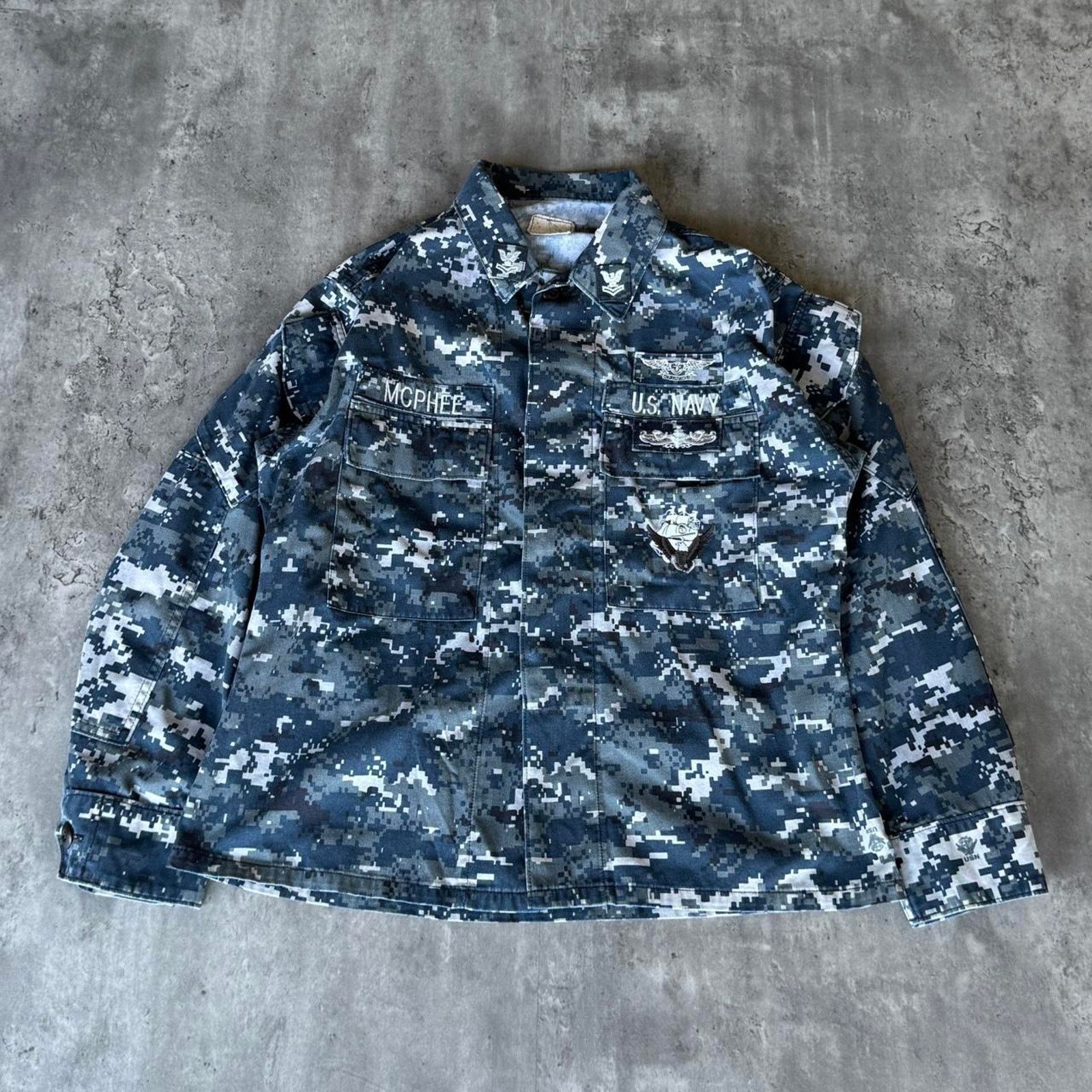 Vintage Vintage Y2K Camo U.S. Navy Military Jacket Size US XS / EU 42 / 0 - 1 Thumbnail
