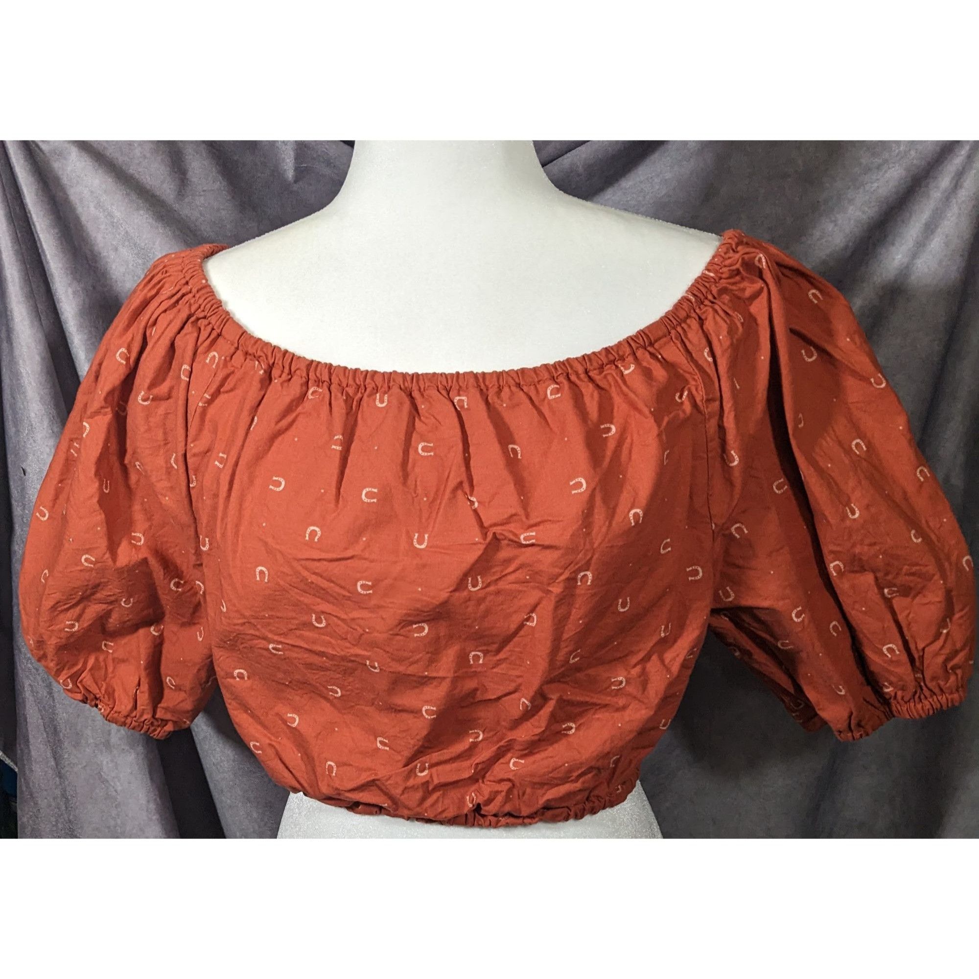 Other Giddy Up Goods Western Rust Horseshoe Crop Top Size Small Size S / US 4 / IT 40 - 8 Thumbnail