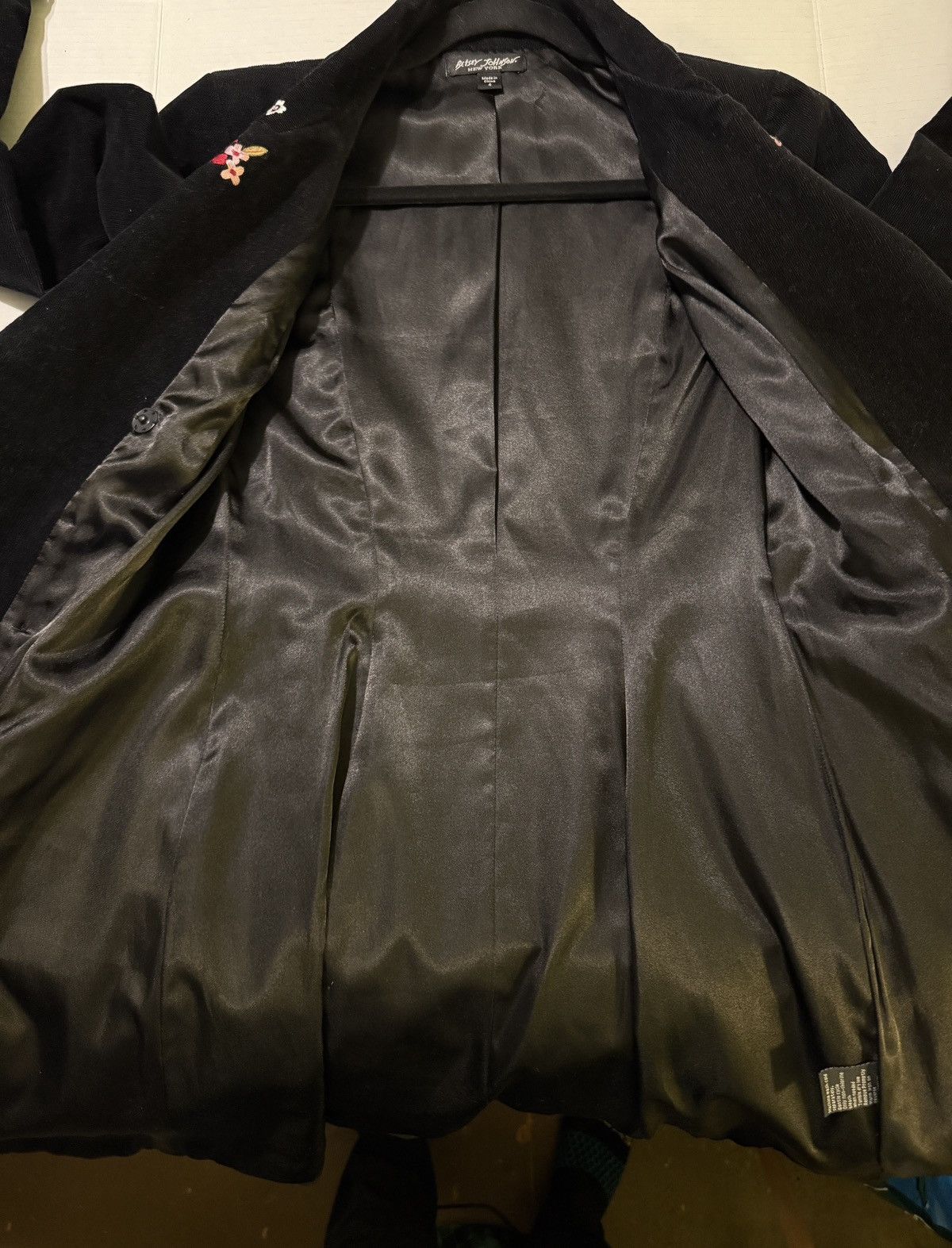 Betsey Johnson Betsey Johnson Black Corduroy Double Breasted Trench Coat Size S / US 4 / IT 40 - 10 Thumbnail
