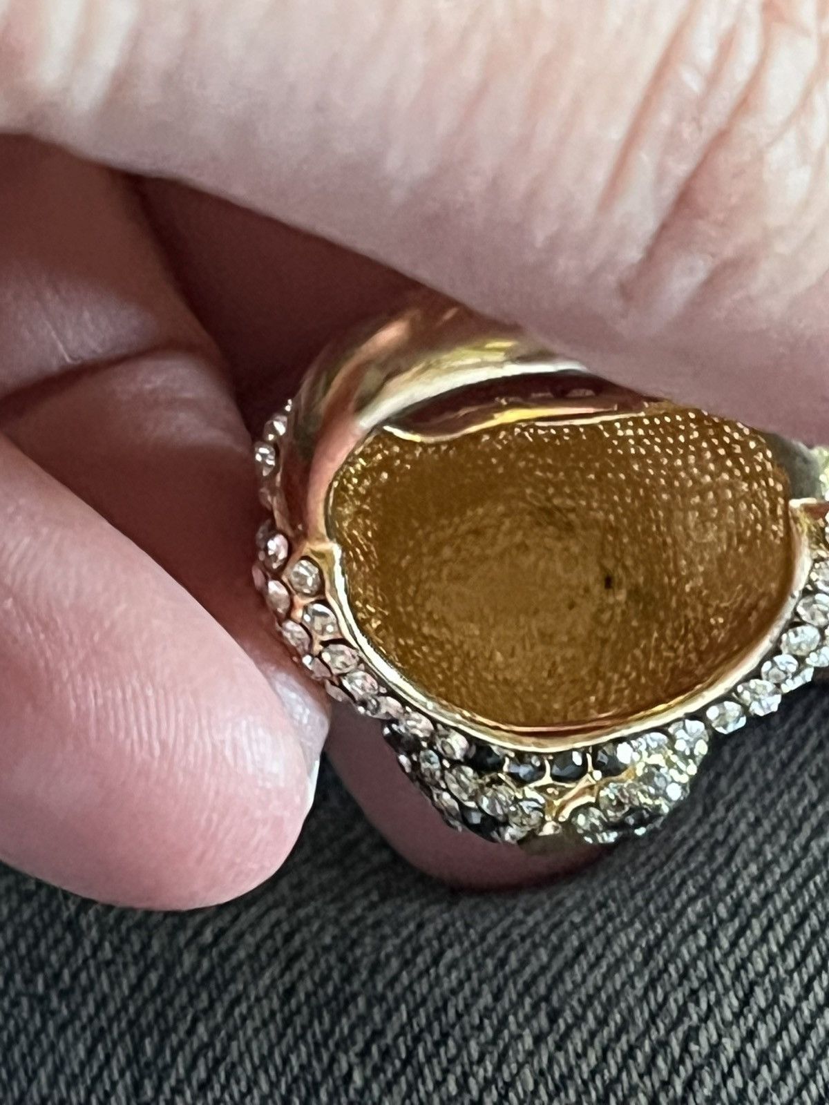 Other Leopard Pave Rhinestone Cocktail Ring Size 7 Signed GG Size ONE SIZE - 5 Thumbnail