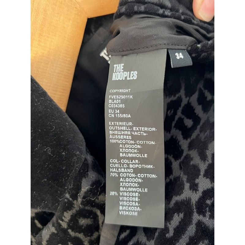The Kooples The kooples black leopard velvet blazer Size 34 Size XS / US 0-2 / IT 36-38 - 6 Thumbnail