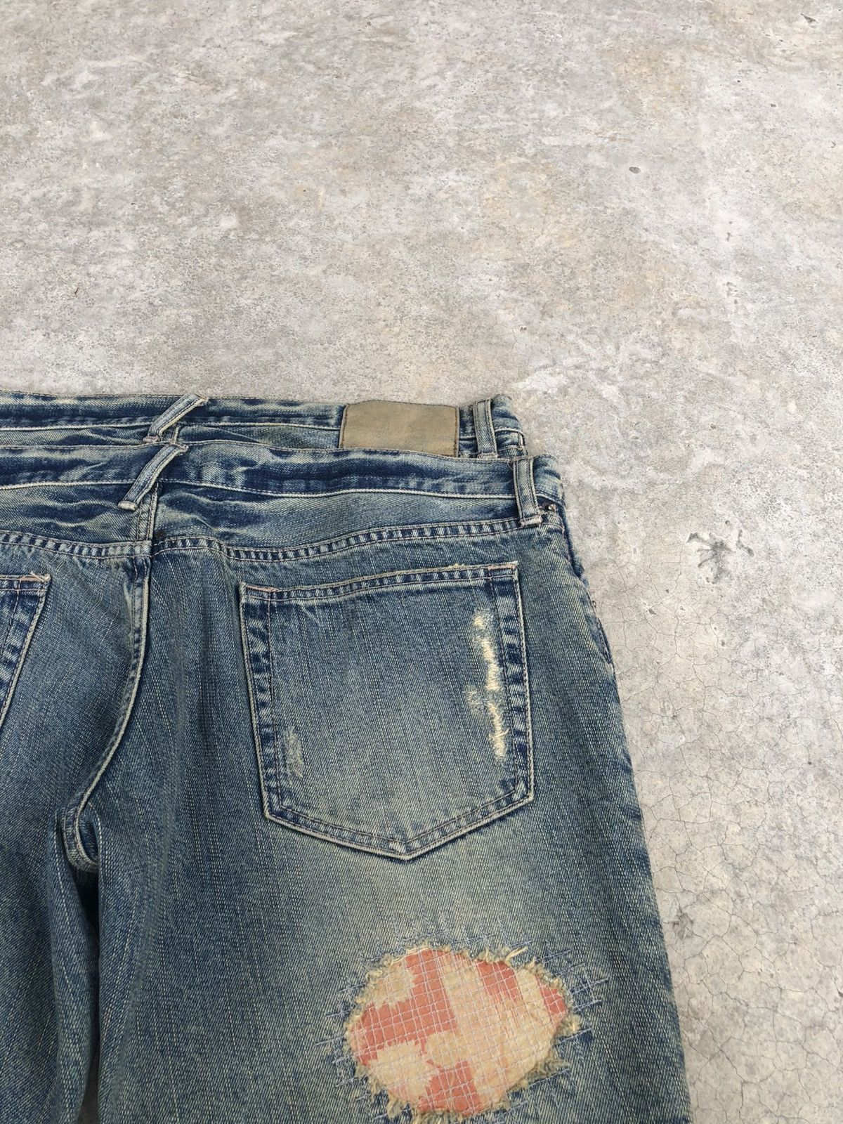 PPFM Japanese PPFM Double Waist Distressed Jeans Size US 35 - 15 Thumbnail