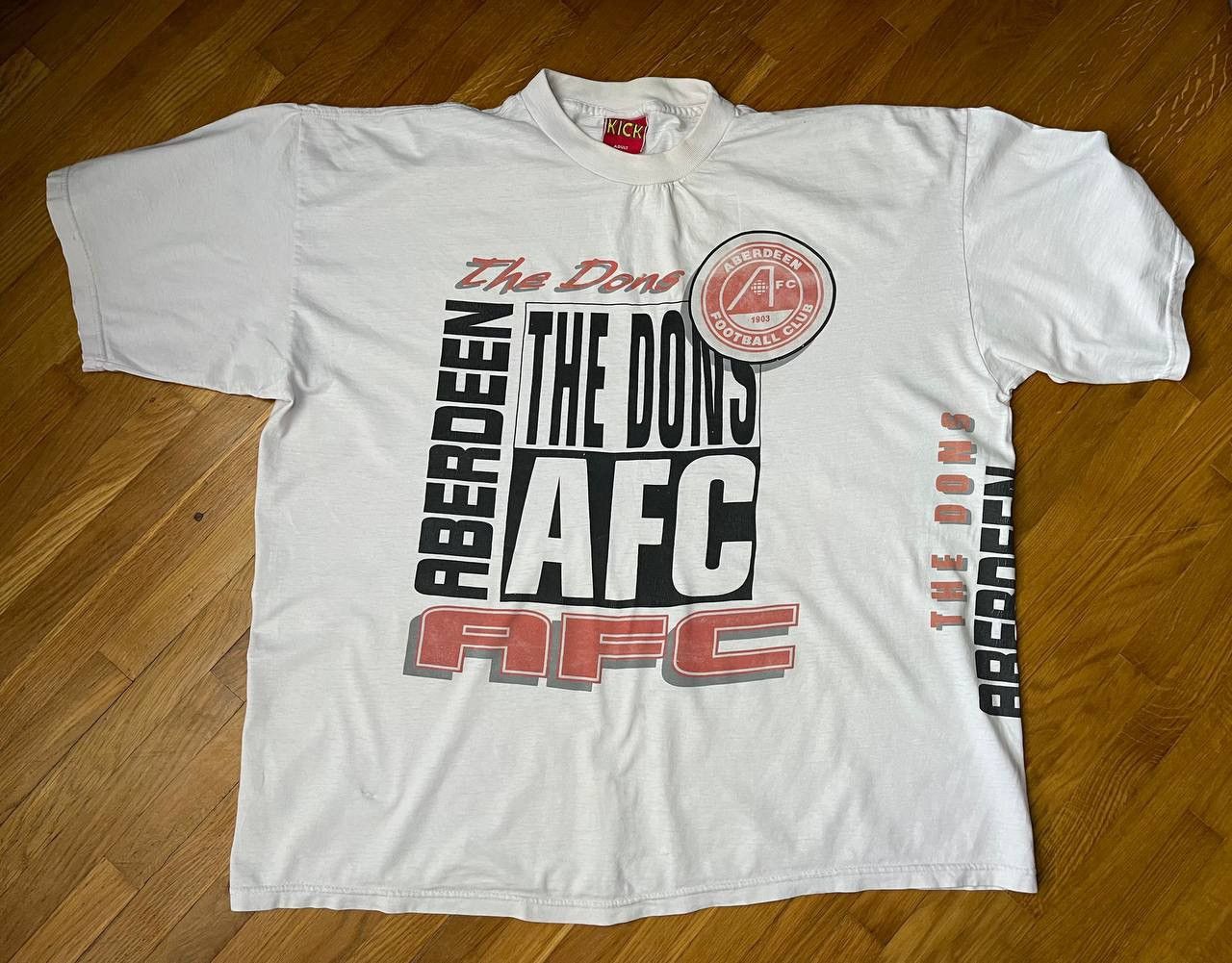 Vintage Aberdeen FC Scotland rare vintage soccer jersey tee Size US XL / EU 56 / 4 - 1 Thumbnail