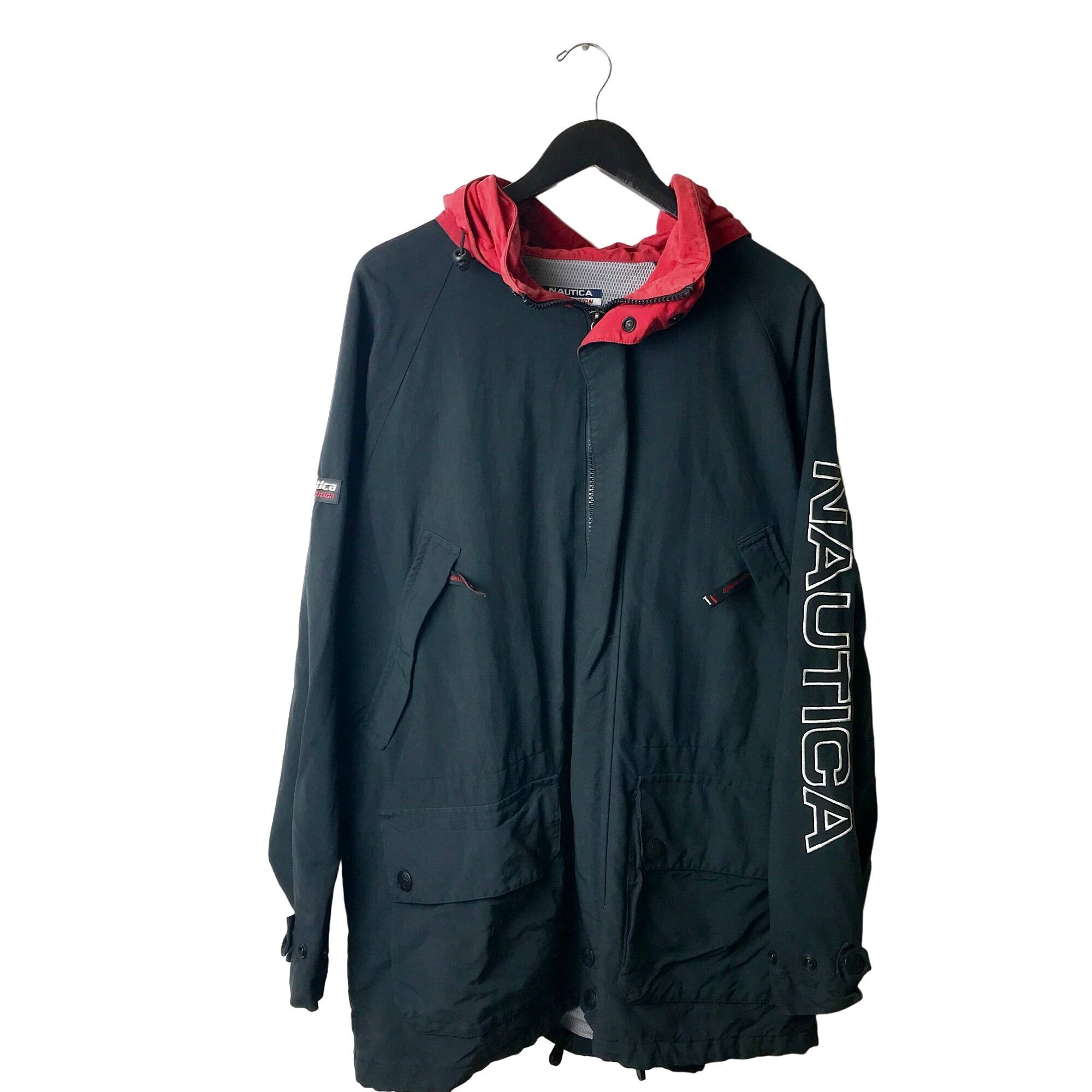 image of 90's Nautica Competition Jacket Adult Red Black Xl, Men's