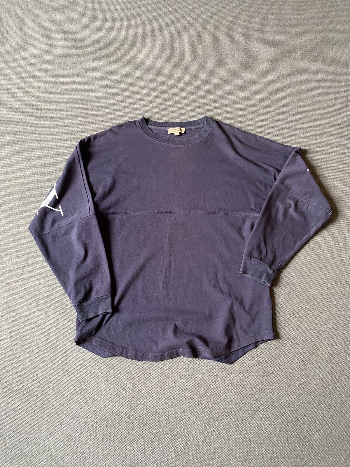 Burberry ❗️SOLD❗️Burberry Big Logo Sweatshirt Navy Blue Size US M / EU 48-50 / 2 - 3 Thumbnail
