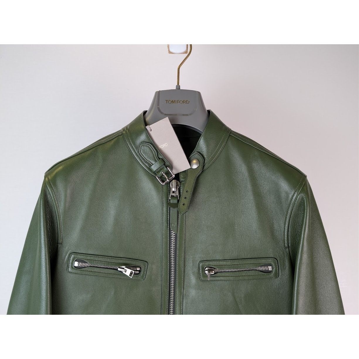 Tom Ford o1rshd1 Leather Jacket in Green Size US M / EU 48-50 / 2 - 3 Thumbnail