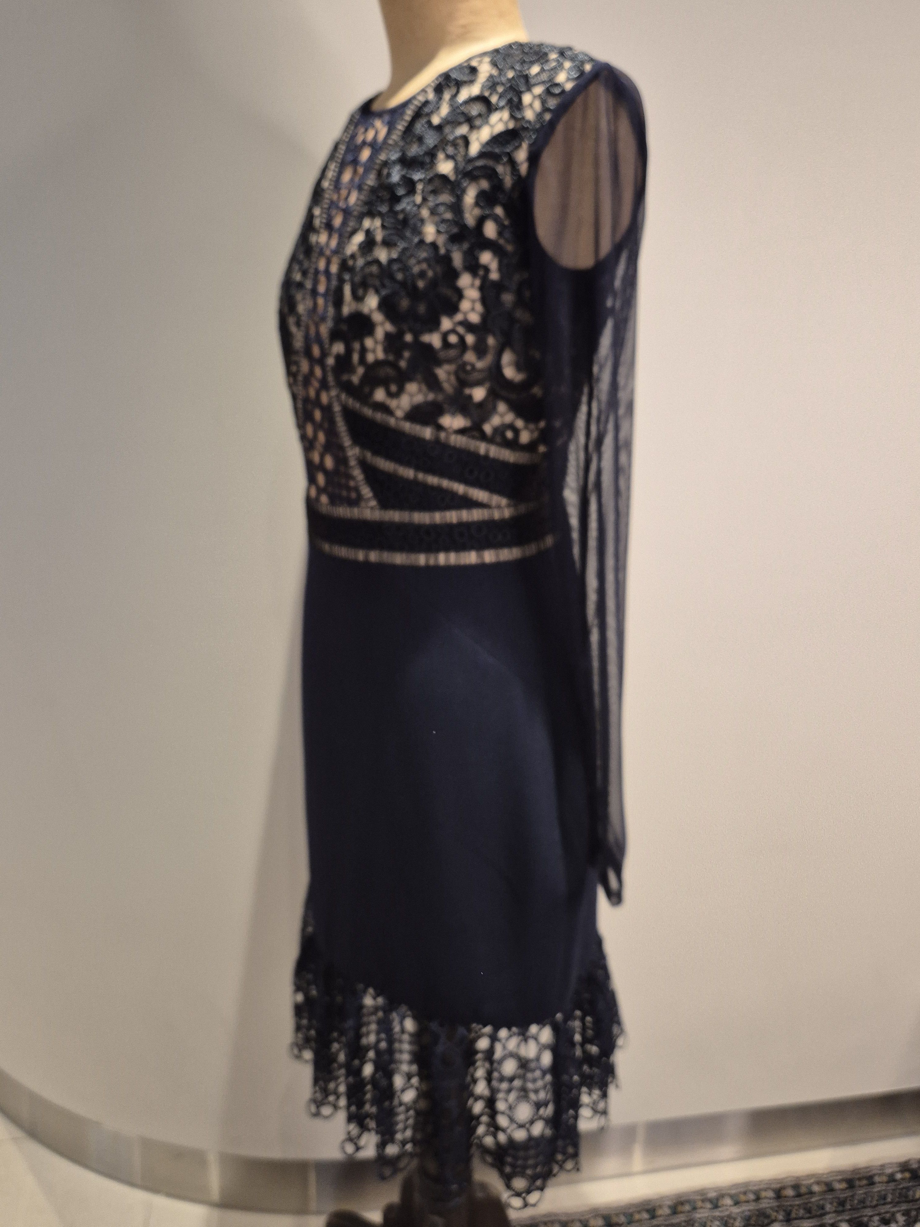 Designer British designer Three Floor navy mid length dress Size S / US 4 / IT 40 - 2 Thumbnail