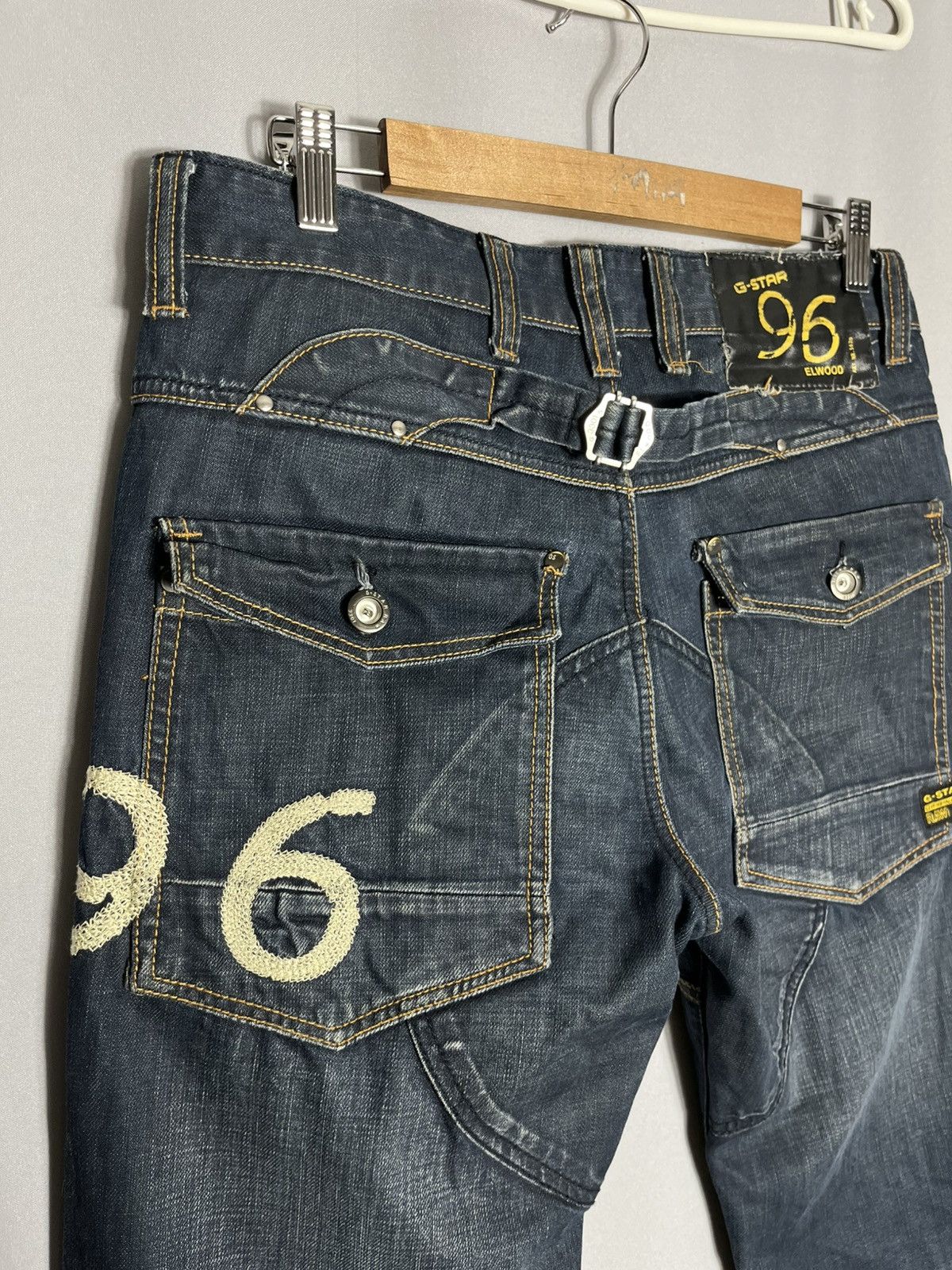 G-Star Vintage G Star Elwood Heritage Embro Tapered 96 Denim Pants Size US 34 / EU 50 - 6 Thumbnail