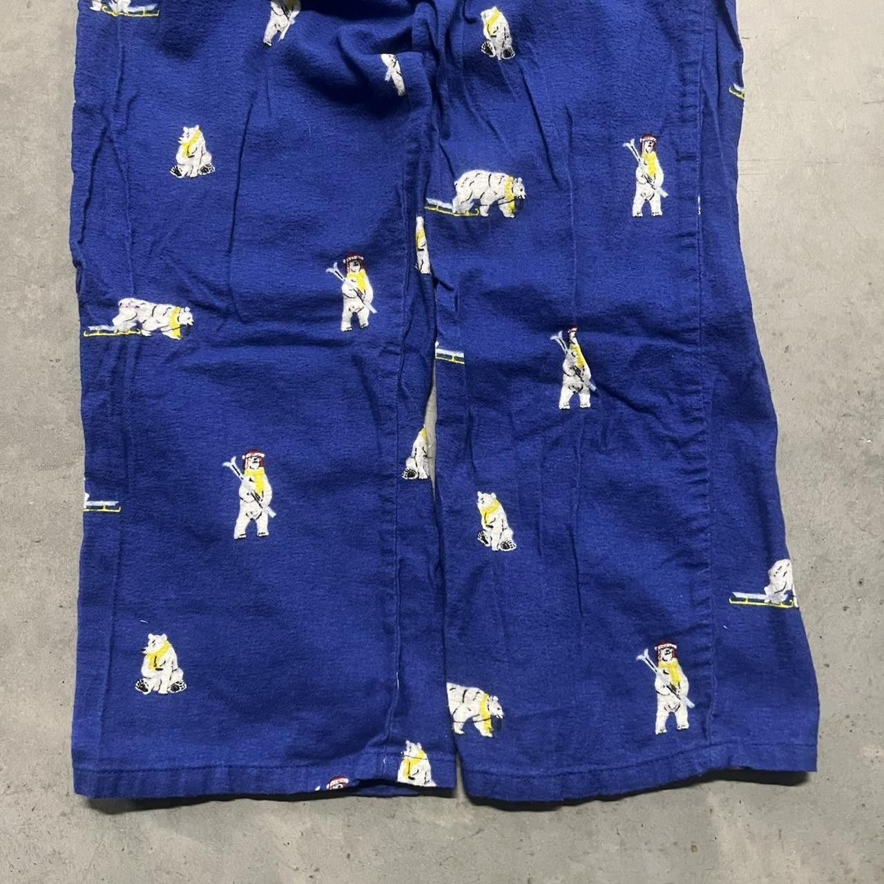 Vintage Vintage Y2K/2000s Baggy Skiing Polar Bear Pajama pants Sweatpants! Size US 32 / EU 48 - 4 Thumbnail
