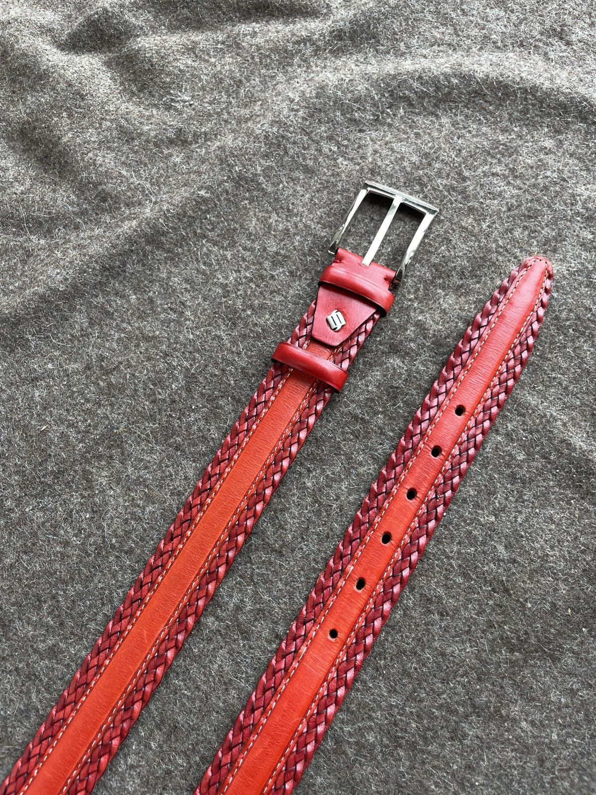 Genuine Leather Stefano Corsini Handmade Leather Belt Size ONE SIZE - 3 Thumbnail