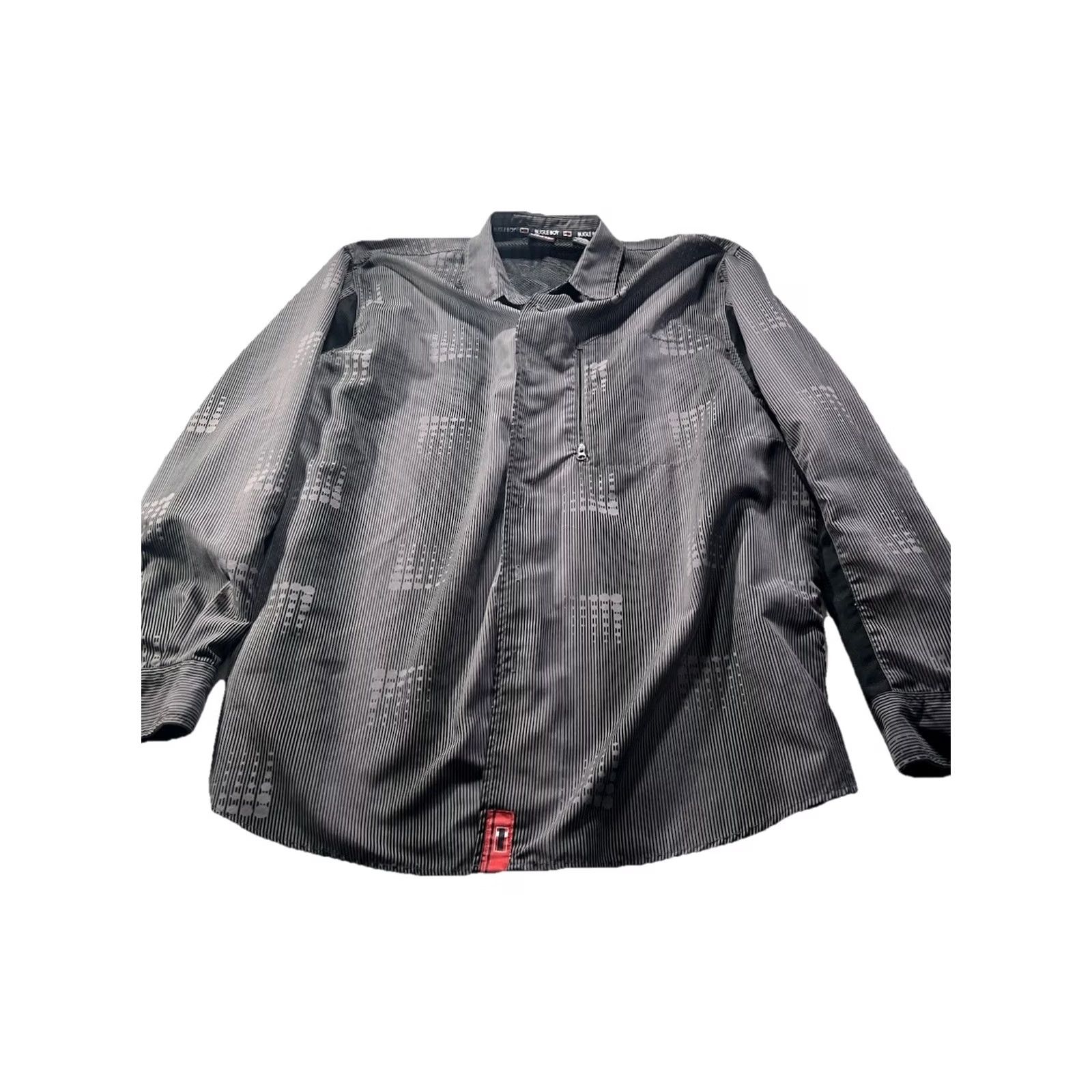 Bugle Boy VINTAGE Bugle Boy Shirt Mens L Black Gray Pattern Button-Up 90s Grunge Y2K Size US L / EU 52-54 / 3 - 3 Thumbnail