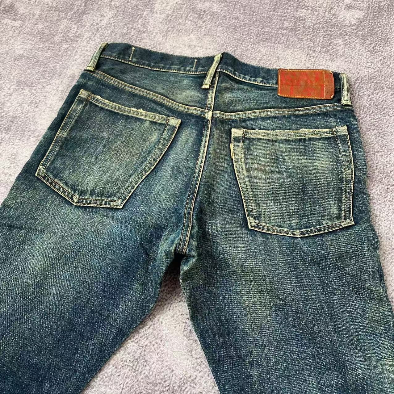 Japanese Brand *OG* Kapital Monkey Cisco Gemstone Studded Denim Jeans Size US 33 - 6 Thumbnail