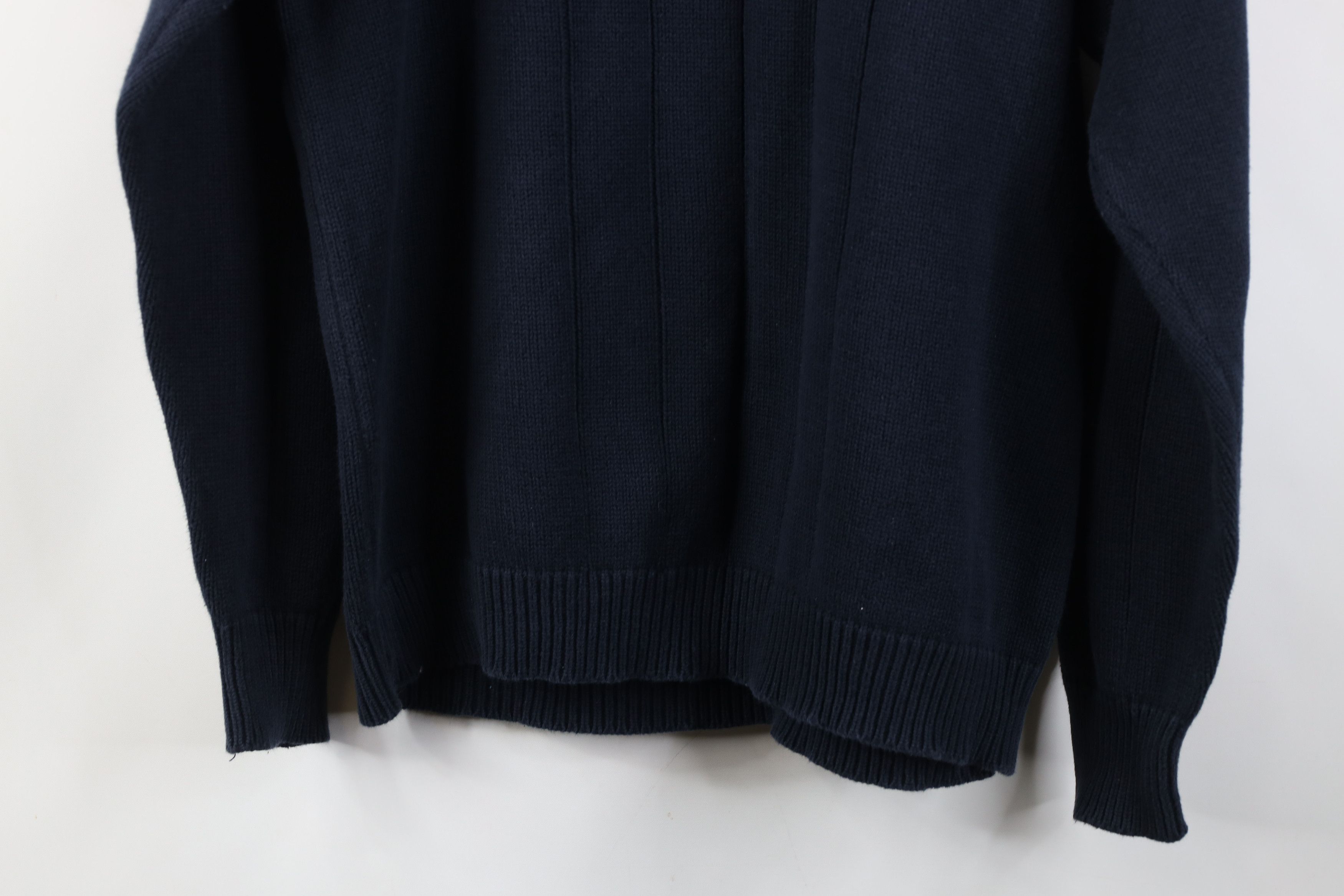 Vintage Vintage 90s Streetwear Cotton Ribbed Knit V-Neck Sweater Size US M / EU 48-50 / 2 - 12 Thumbnail