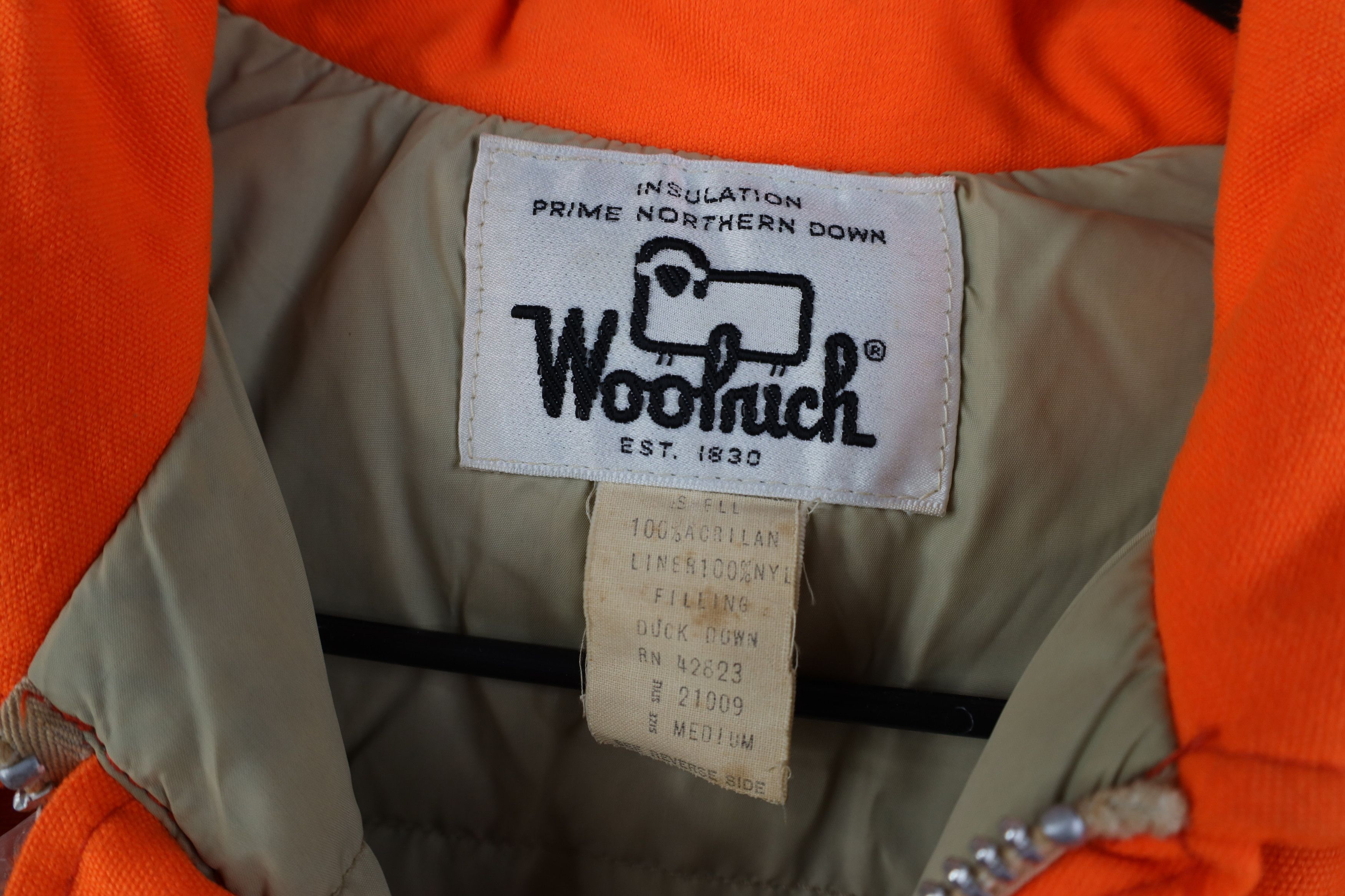 Woolrich Woolen Mills Vintage 70s Woolrich Down Puffer Jacket Blaze Orange USA Size US M / EU 48-50 / 2 - 10 Thumbnail