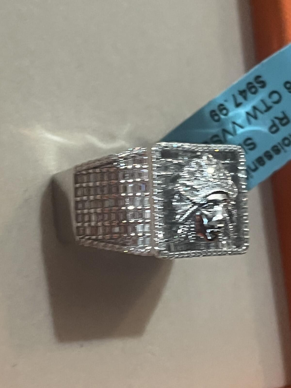 Other Men’s ring Moissanite, pure 925 sterling silver. Size ONE SIZE - 2 Thumbnail