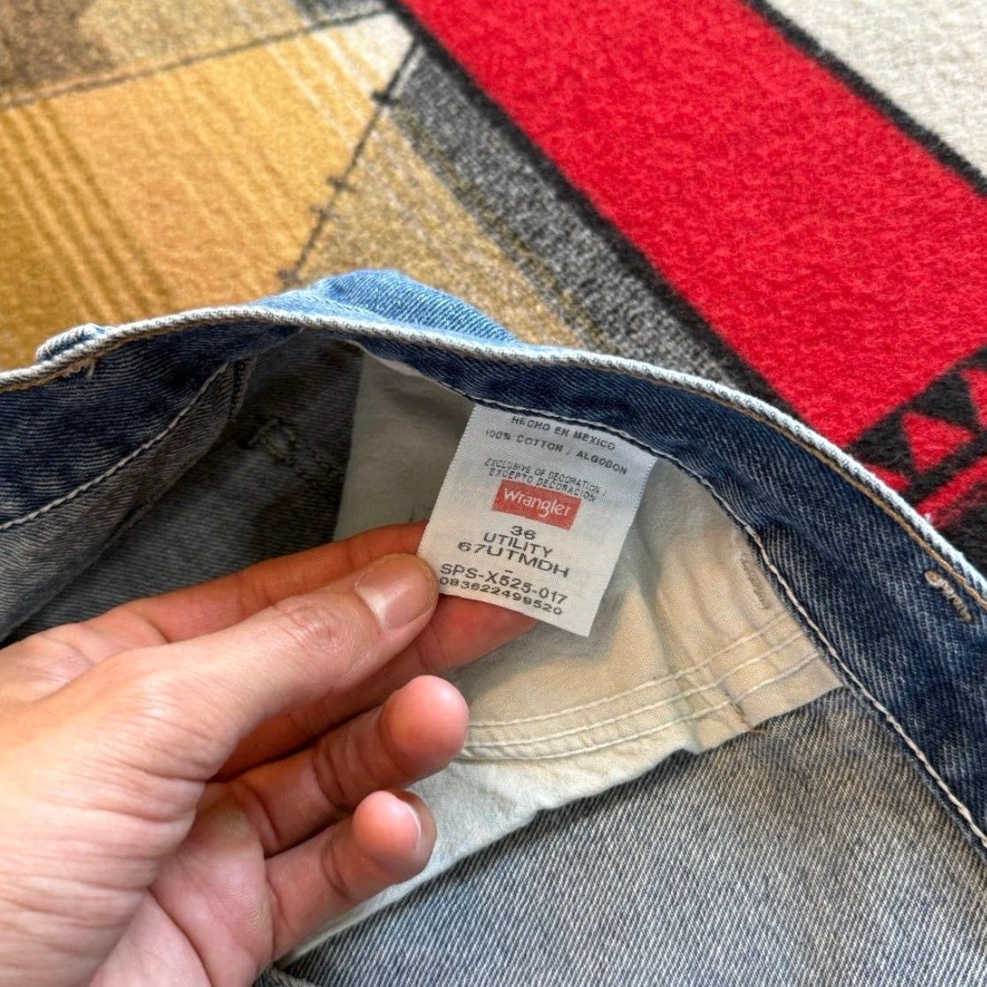 Wrangler VINTAGE Wrangler Carpenter Denim Jean Shorts Size 36 Blue Denim Workwear 90s Y2K Grunge Skate Mens Size US 36 / EU 52 - 3 Thumbnail