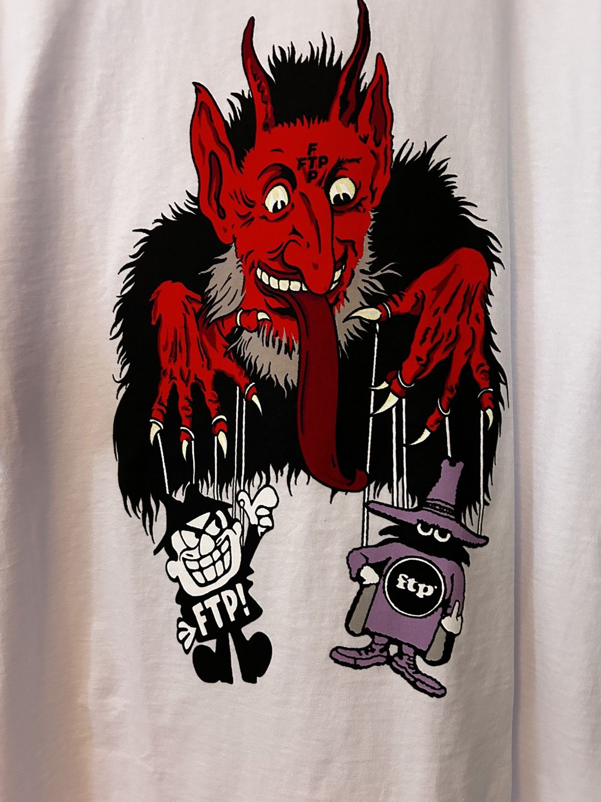 Fuck The Population FTP Krampus Logo T Shirt White Size L Size US L / EU 52-54 / 3 - 2 Thumbnail