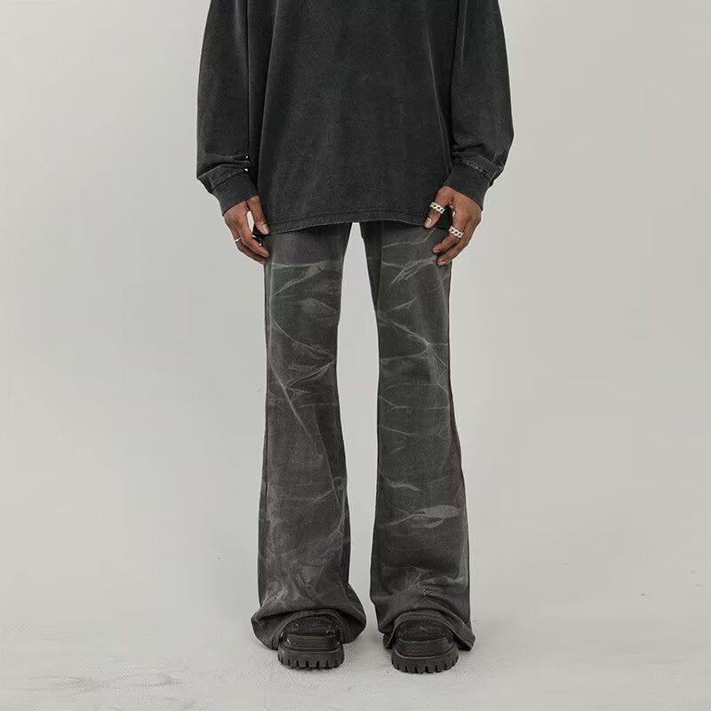Jean × Vintage Washed Flared Ripple Design Jeans Size US 29 - 2 Thumbnail