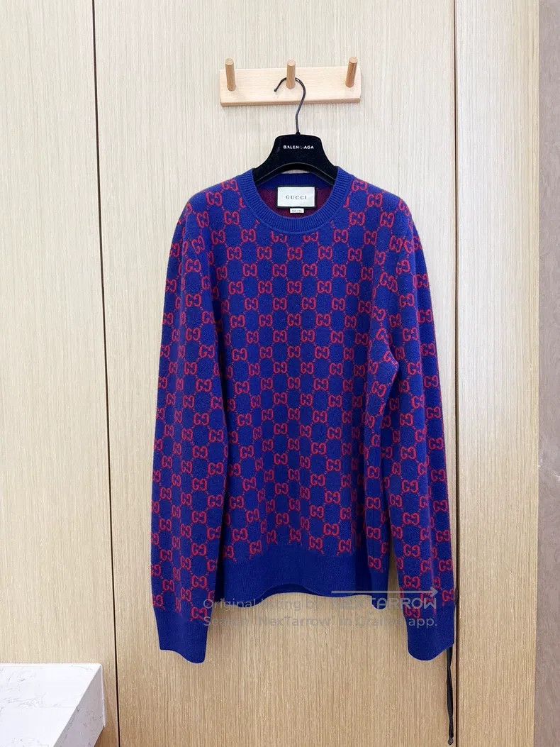 Gucci Gucci Double-sided GG wool jacquard knitted sweater Size US M / EU 48-50 / 2 - 1 Thumbnail
