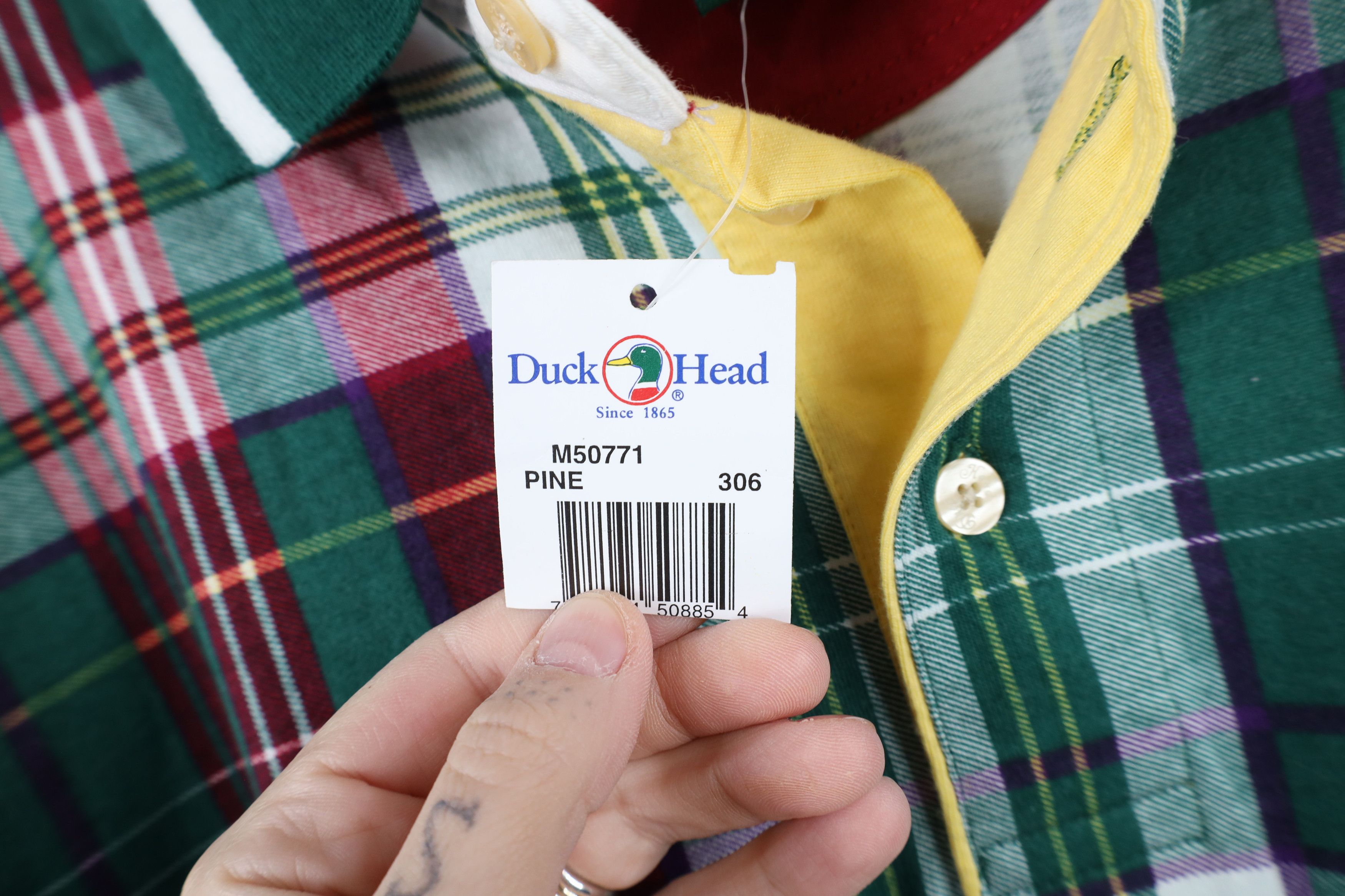Duck Head × Vintage Deadstock Vintage 90s Duck Head Collared Golf Polo Shirt Size US L / EU 52-54 / 3 - 5 Thumbnail