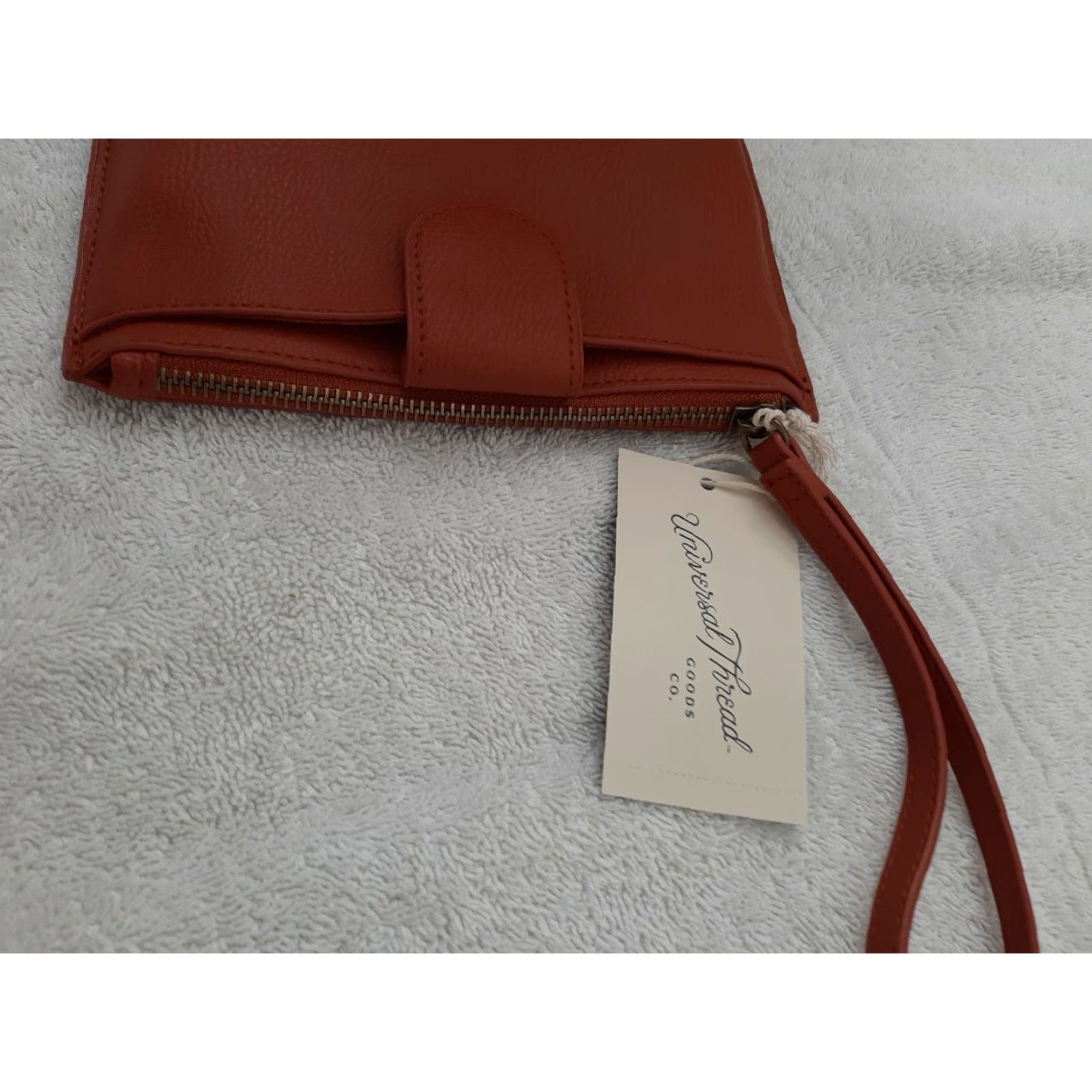 Vintage Universal Thread Wallet Purse Zip Closure Casual Brown Faux Leather Women Small Size ONE SIZE - 3 Thumbnail