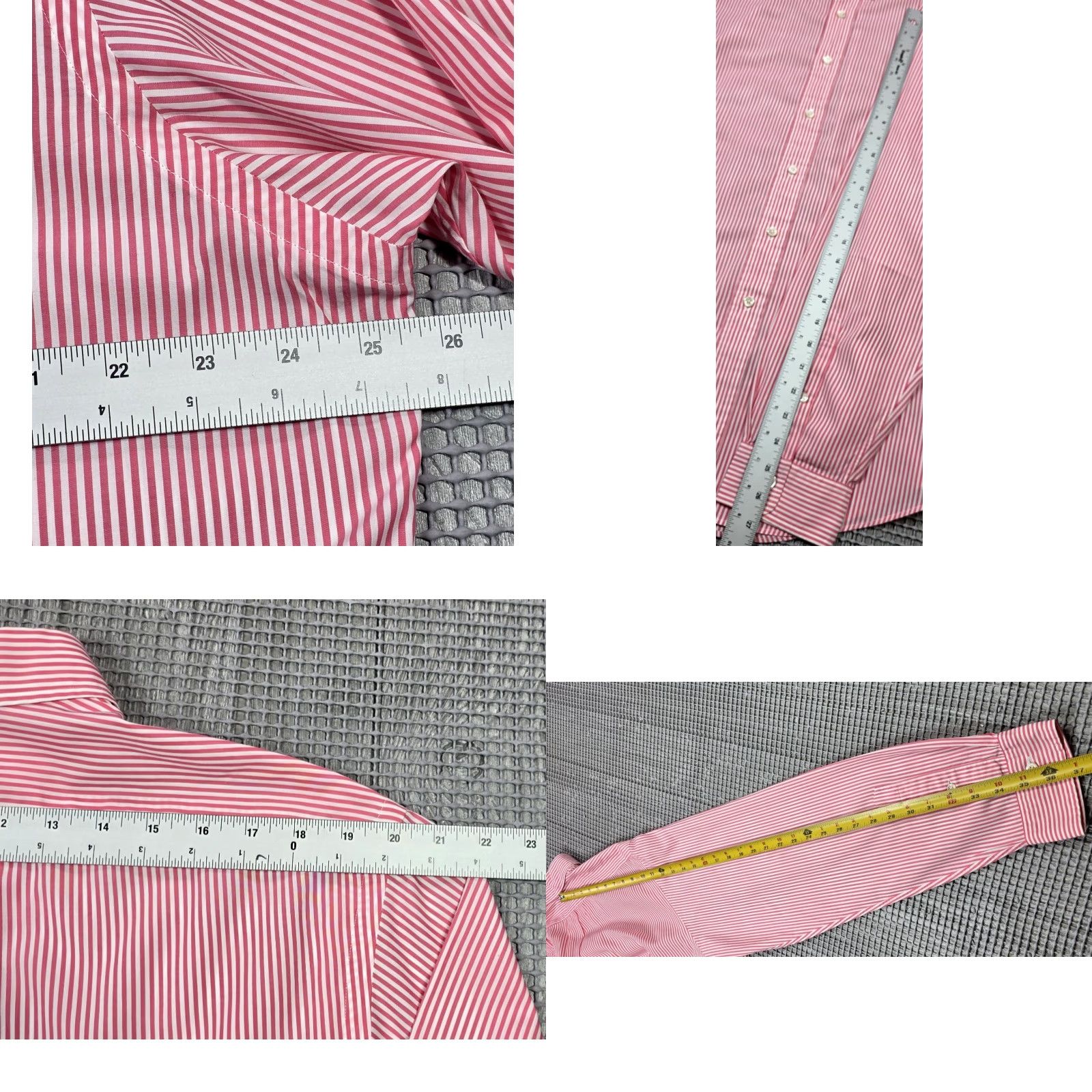 Polo Ralph Lauren VINTAGE Polo Ralph Lauren Shirt Mens 17.5 Pink Stripe Poplin Bengal Long Sleeve Button-Up Knit? Size US XXL / EU 58 / 5 - 9 Thumbnail