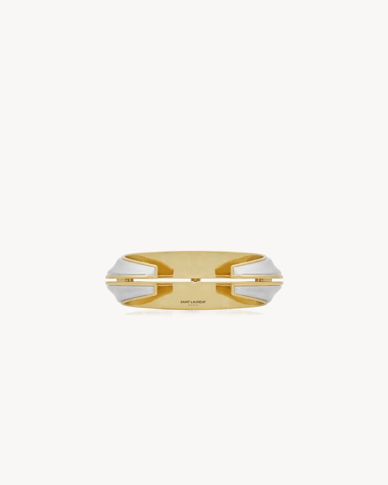 Saint Laurent Paris o1s1wg110126 788127 Size: OS / Split Dome Cuff Bracelet Size ONE SIZE - 5 Thumbnail