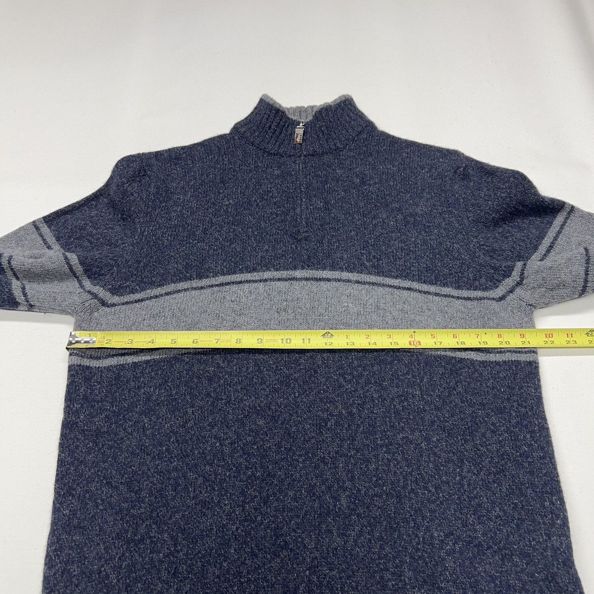 Daniele Blasi × Designer Daniele Blasi Sweater Blue 1/4 Zip Pullover Knit Italy Size US XL / EU 56 / 4 - 17 Thumbnail