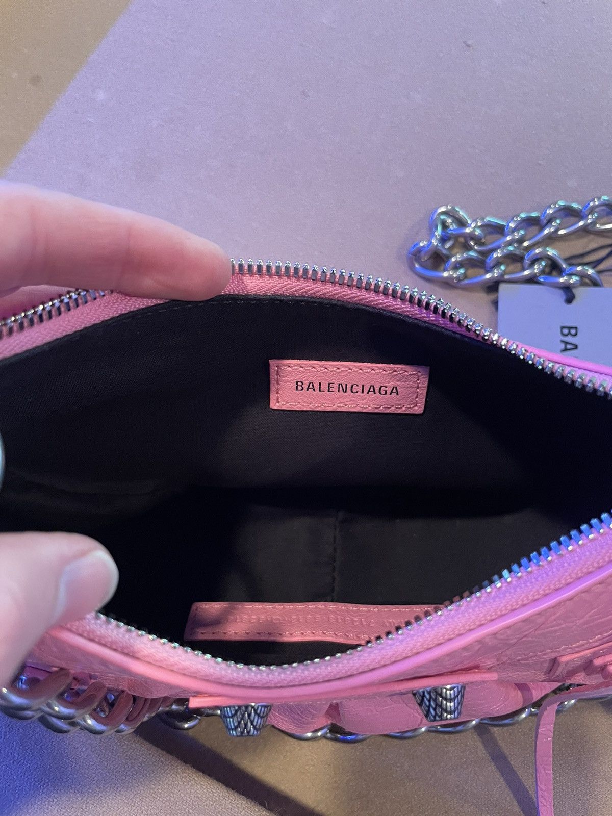 Balenciaga LE CAGOLE 8 B X8 W/C ARENA LAMB AS SWEET PINK Size ONE SIZE - 4 Thumbnail