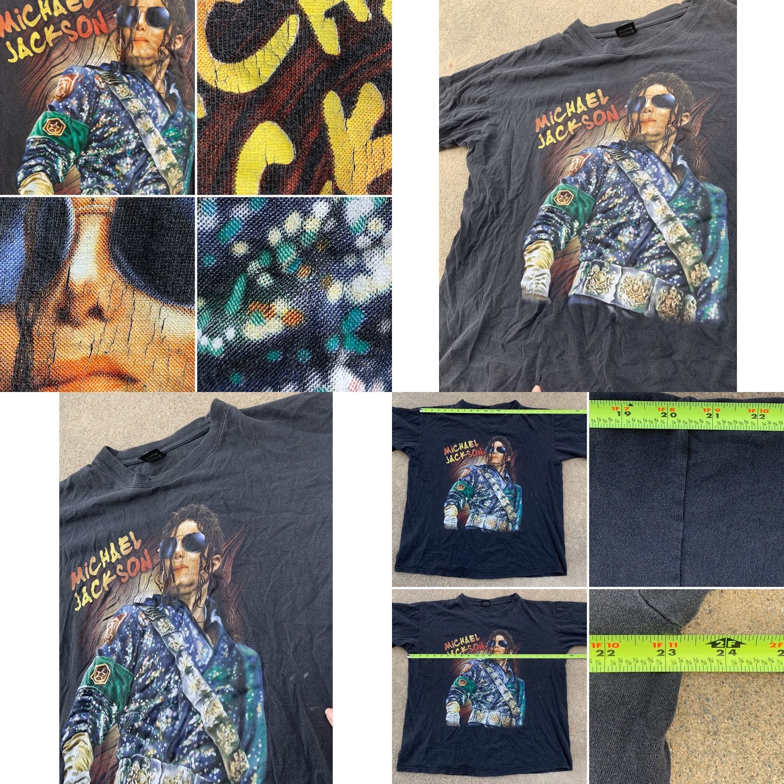 Vintage VINTAGE Michael Jackson T Shirt 2XL Black Cotton Graphic Print See Pics Mens 90s King Of Pop Concert Retro JS Roman Ticiam XXL Size US XXL / EU 58 / 5 - 8 Thumbnail
