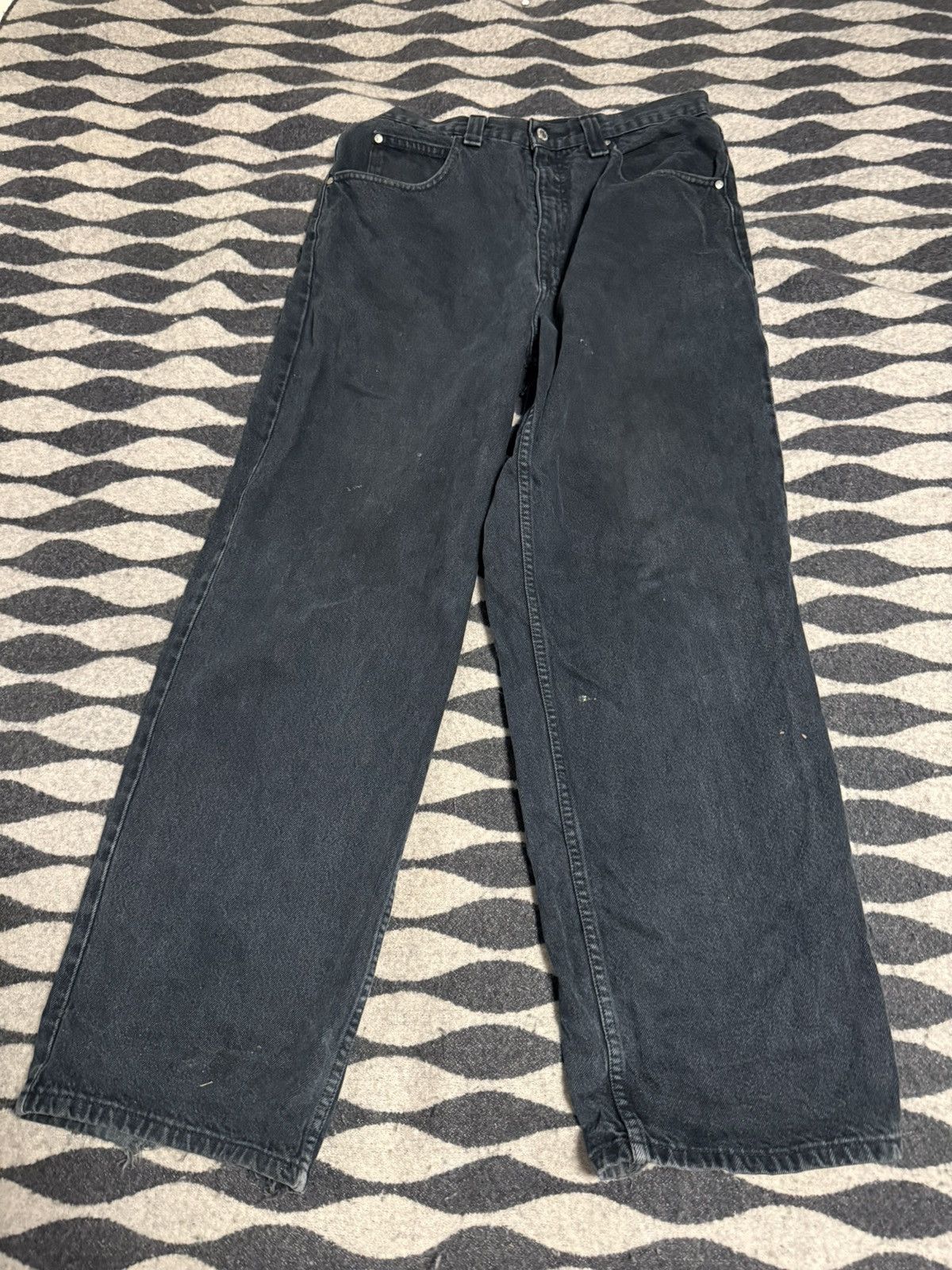 Anchor Blue × Vintage Anchor blue beyond baggy black skater denim wide leg Size US 33 - 1 Thumbnail