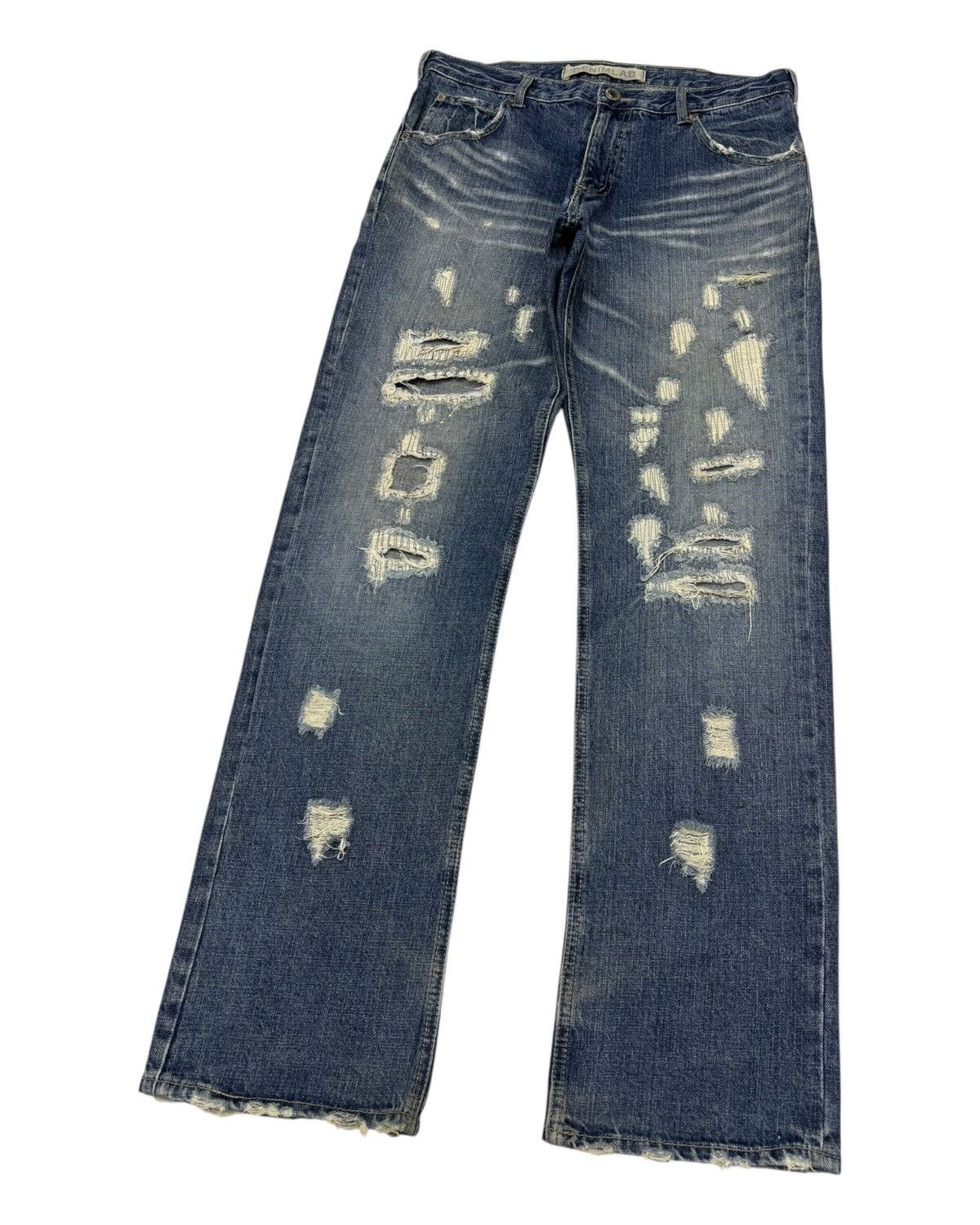 Le Grande Bleu (L.G.B.) Vintage Japanese Denim Lab Distressed Denim Loose Baggy Jean Size US 34 / EU 50 - 5 Thumbnail